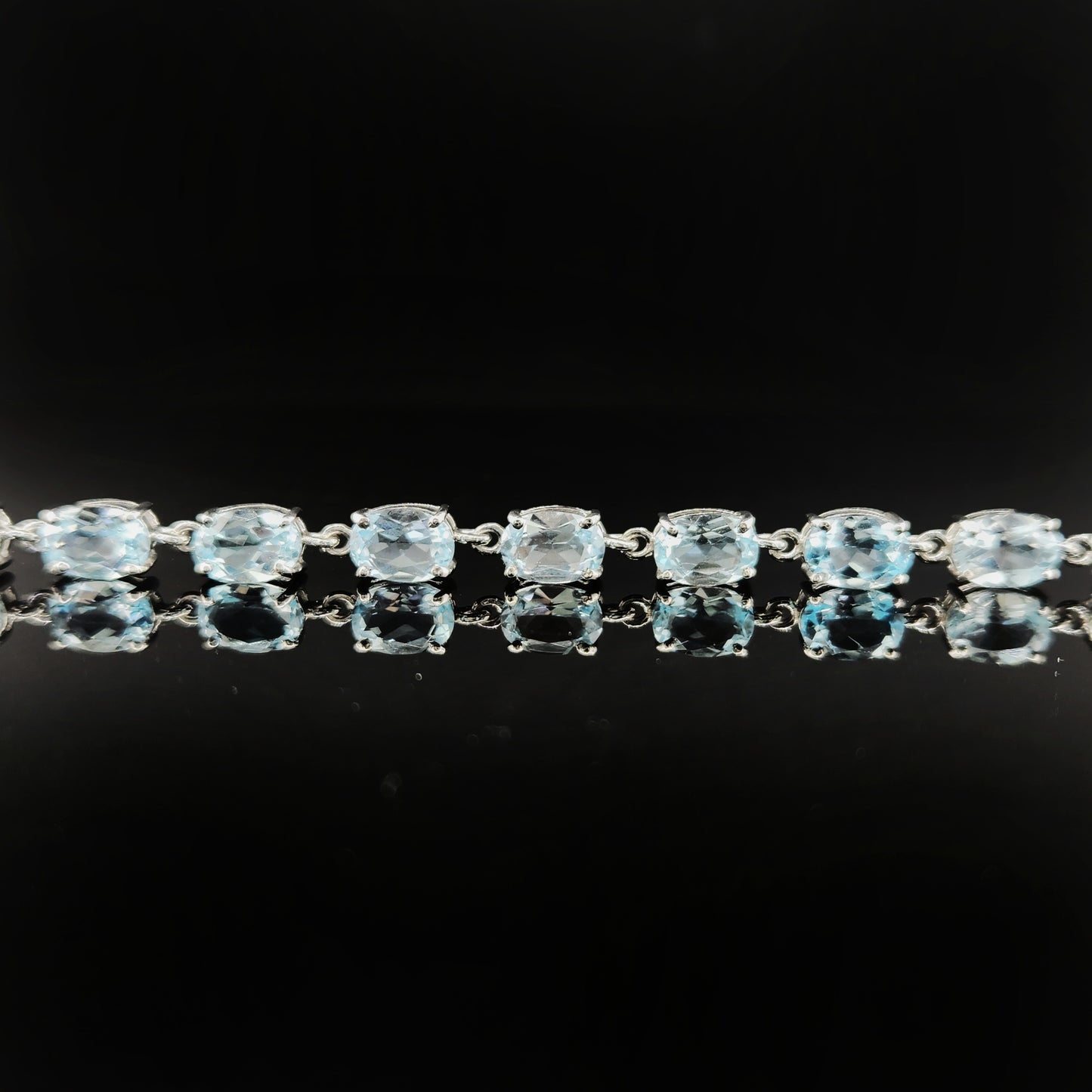Blue Topaz Bracelet in Sterling Silver