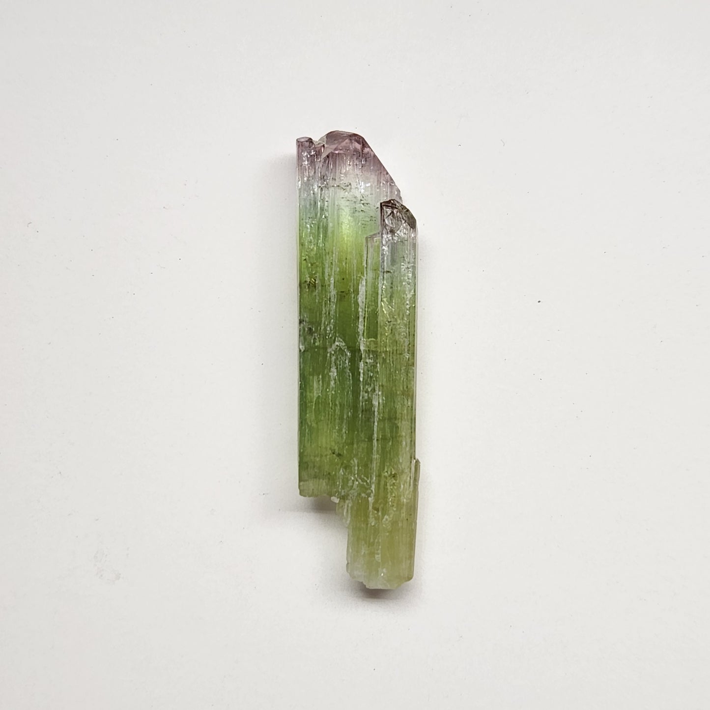 Bi-Colored Pink and Green Tourmaline Crystal Specimen