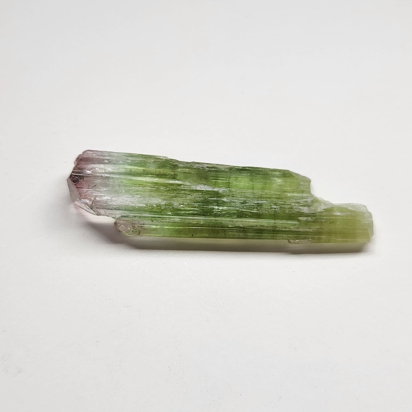 Bi-Colored Pink and Green Tourmaline Crystal Specimen