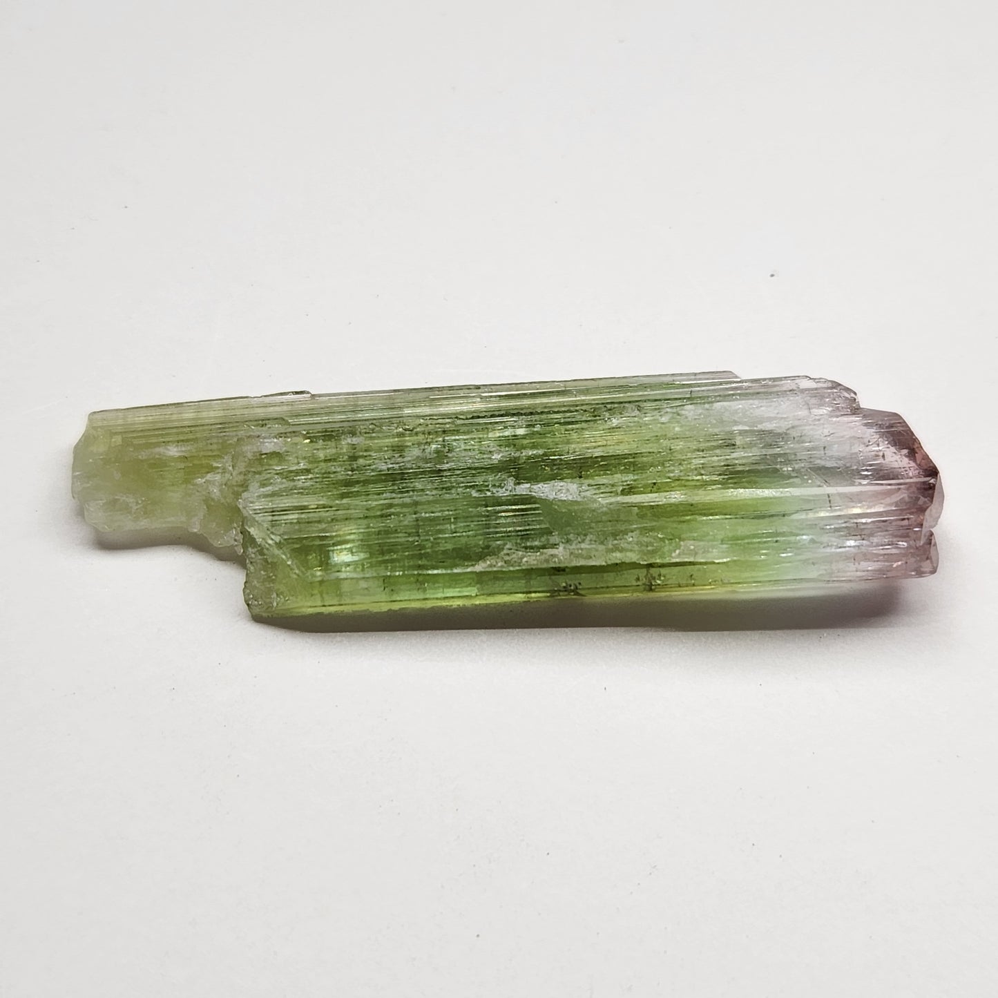 Bi-Colored Pink and Green Tourmaline Crystal Specimen