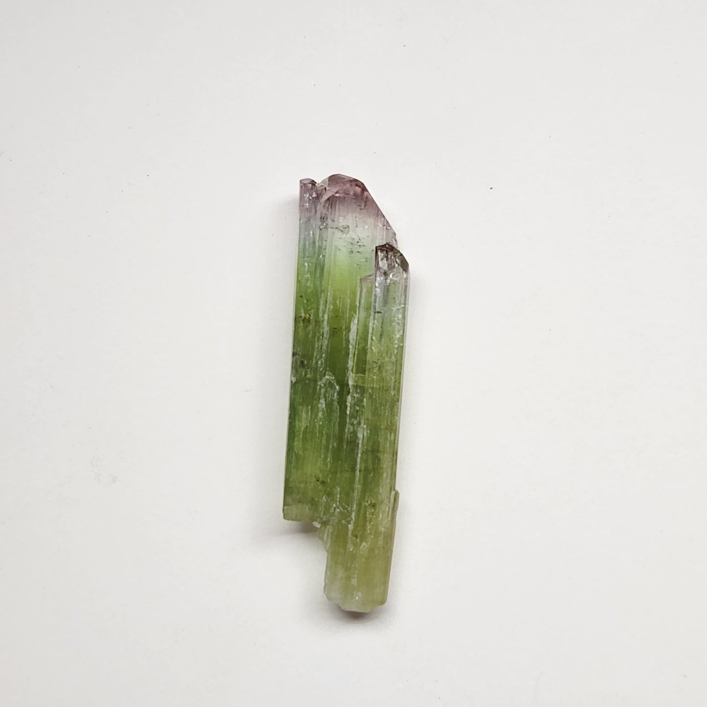 Bi-Colored Pink and Green Tourmaline Crystal Specimen