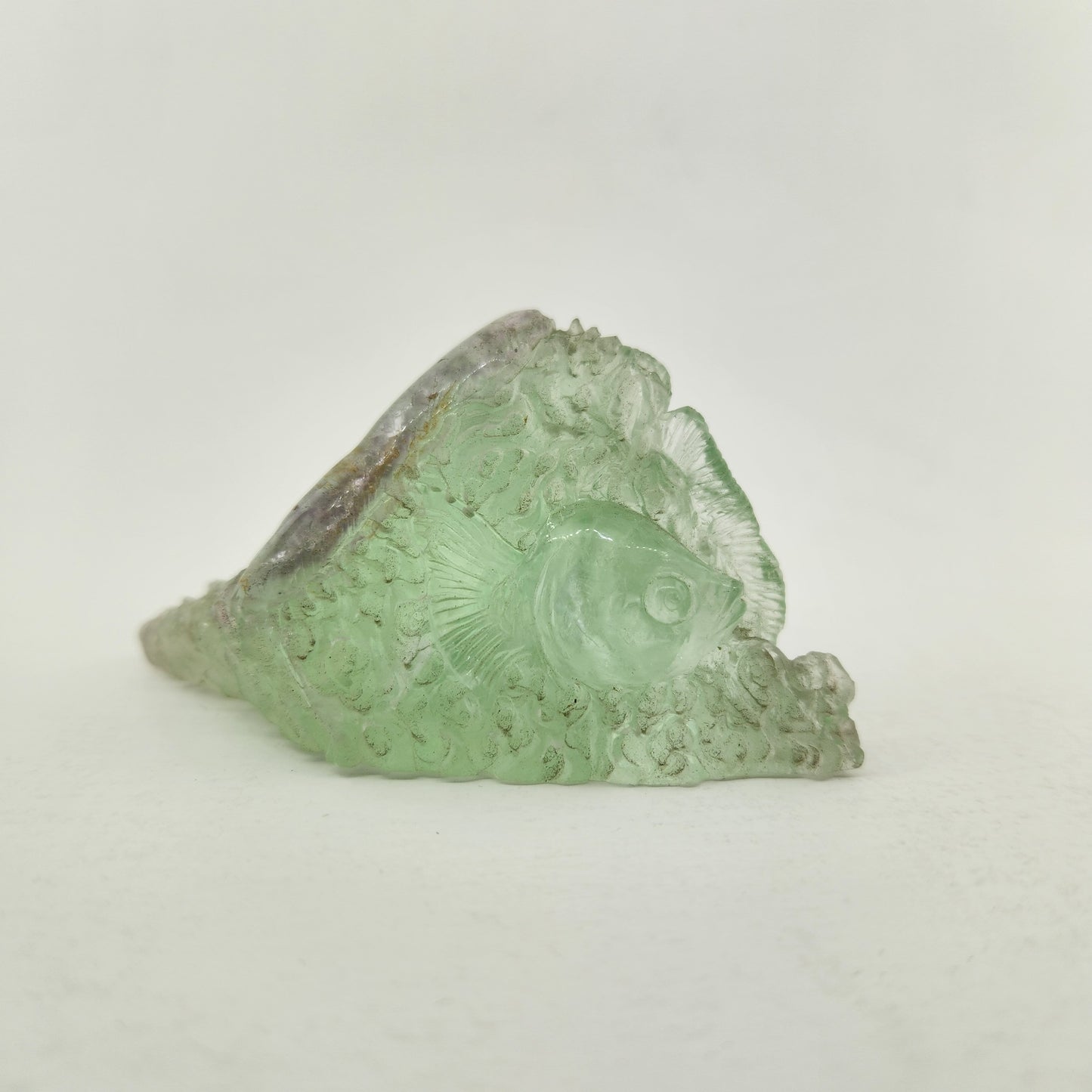 Fish Handcarved into Fluorite
