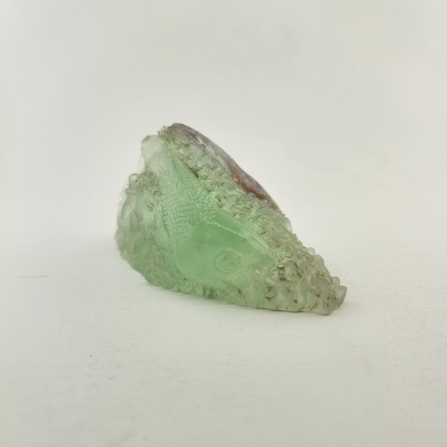 Fish Handcarved into Fluorite