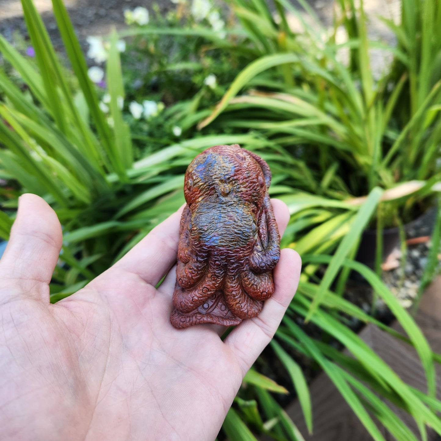 Handcarved Jasper Octopus