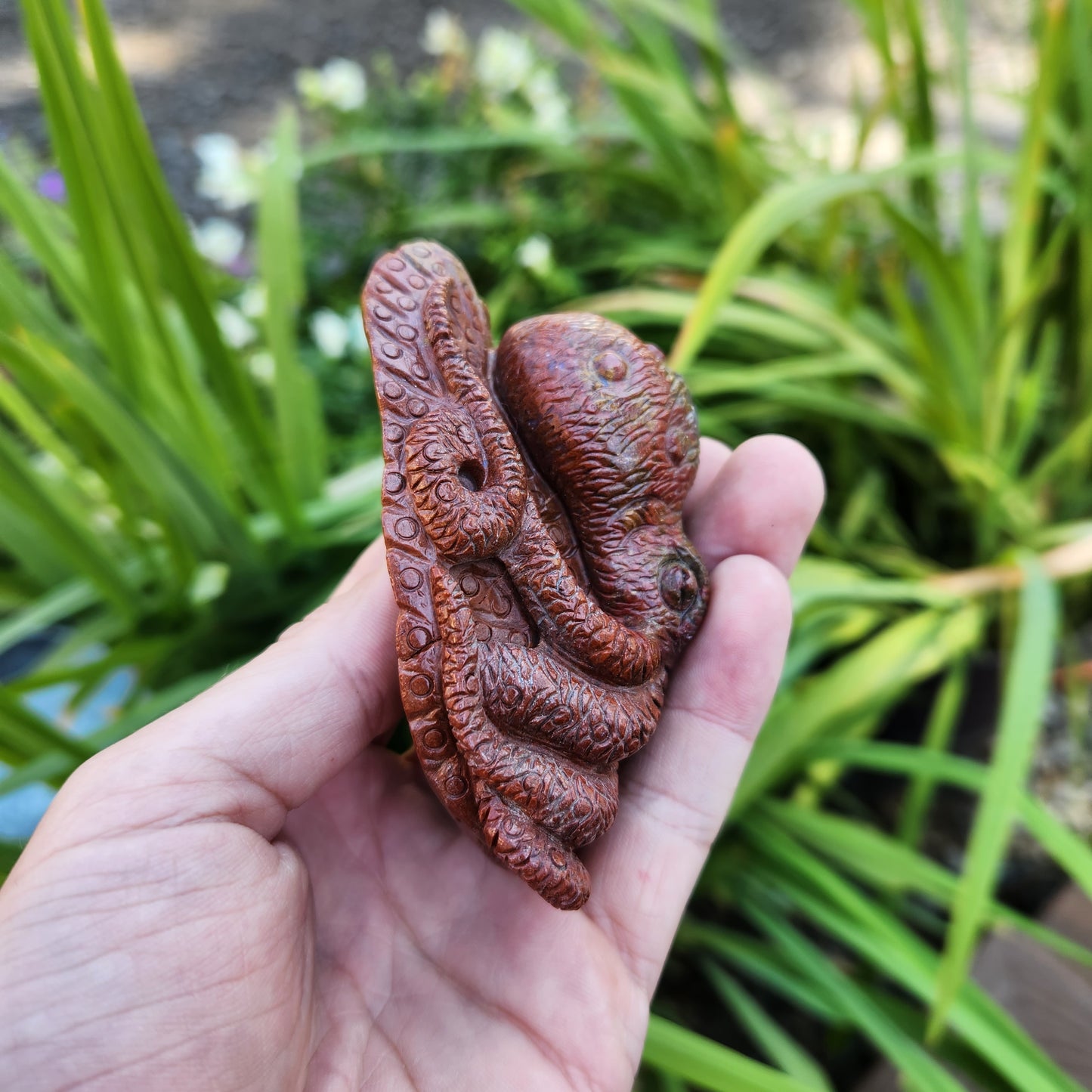 Handcarved Jasper Octopus