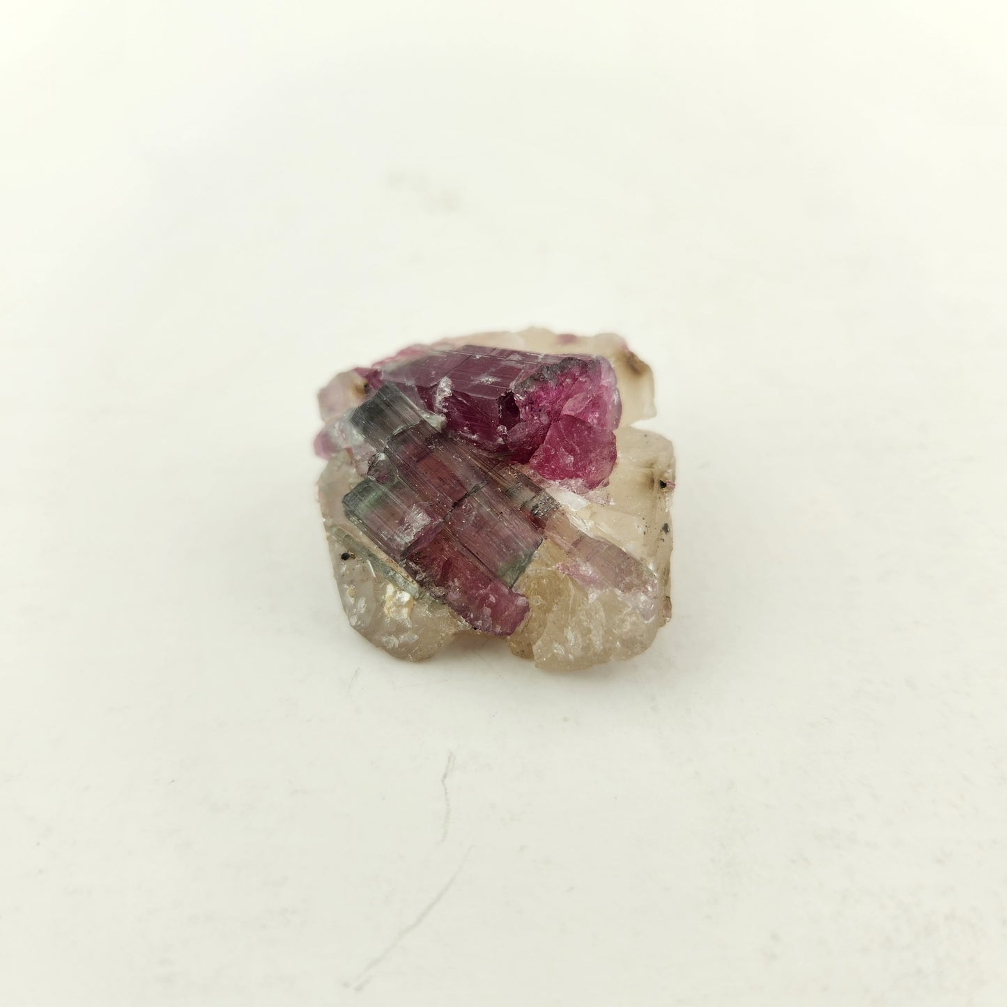 Tourmaline on Quartz Crystal