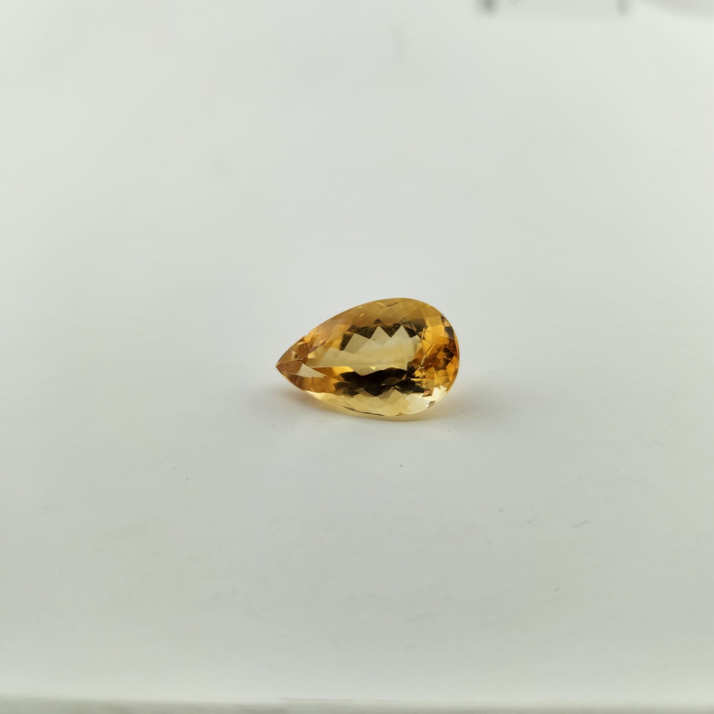 Large 17.98 ct. Citrine Pear Facet
