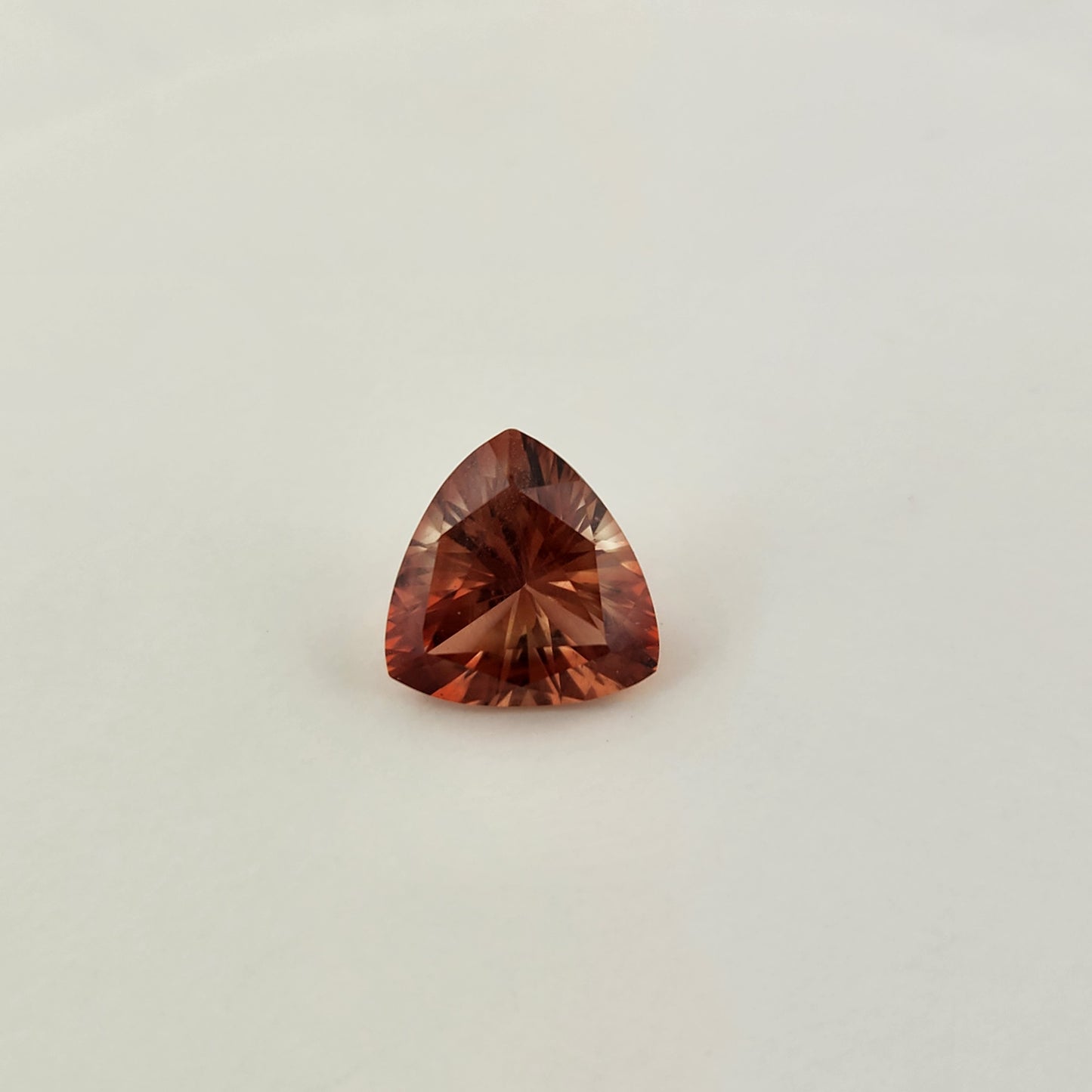 4.62 ct. Deep Red Oregon Sunstone Trillian Cut