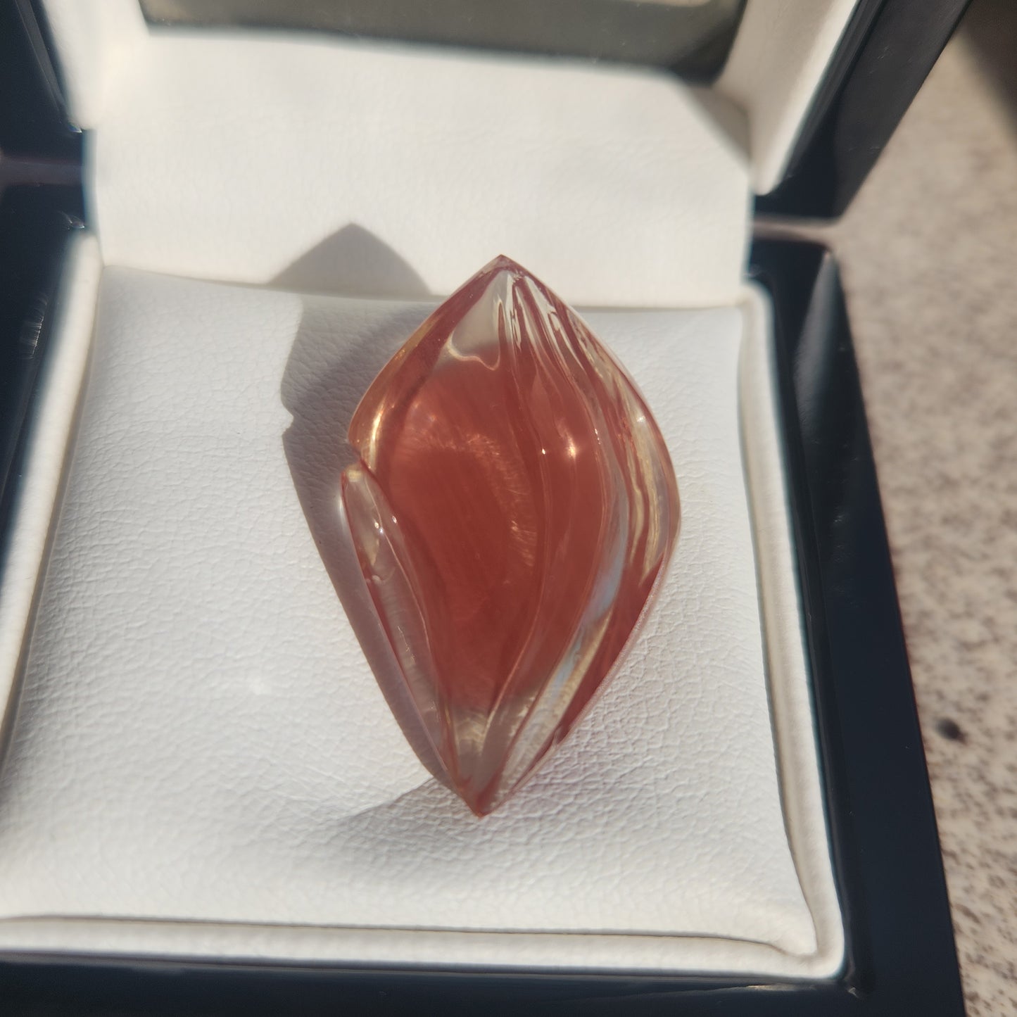 32.74 ct Freeform Carved Oregon Sunstone