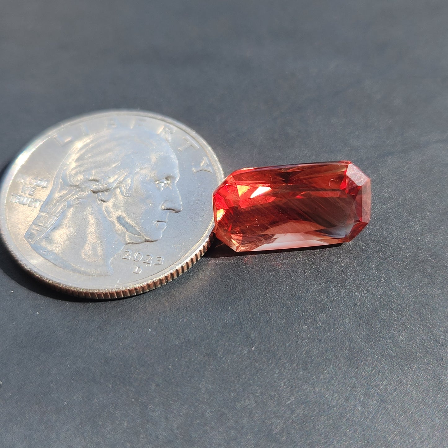 6.84 ct Red Oregon Sunstone