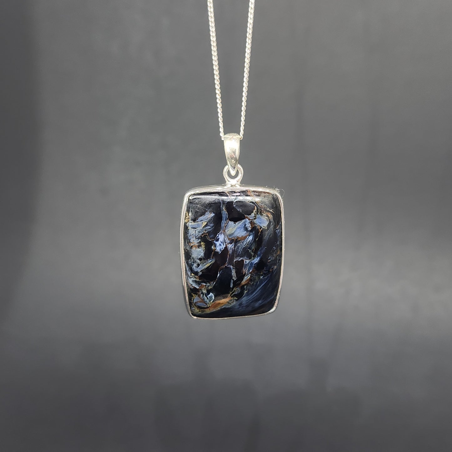 Pietersite Silver Pendant