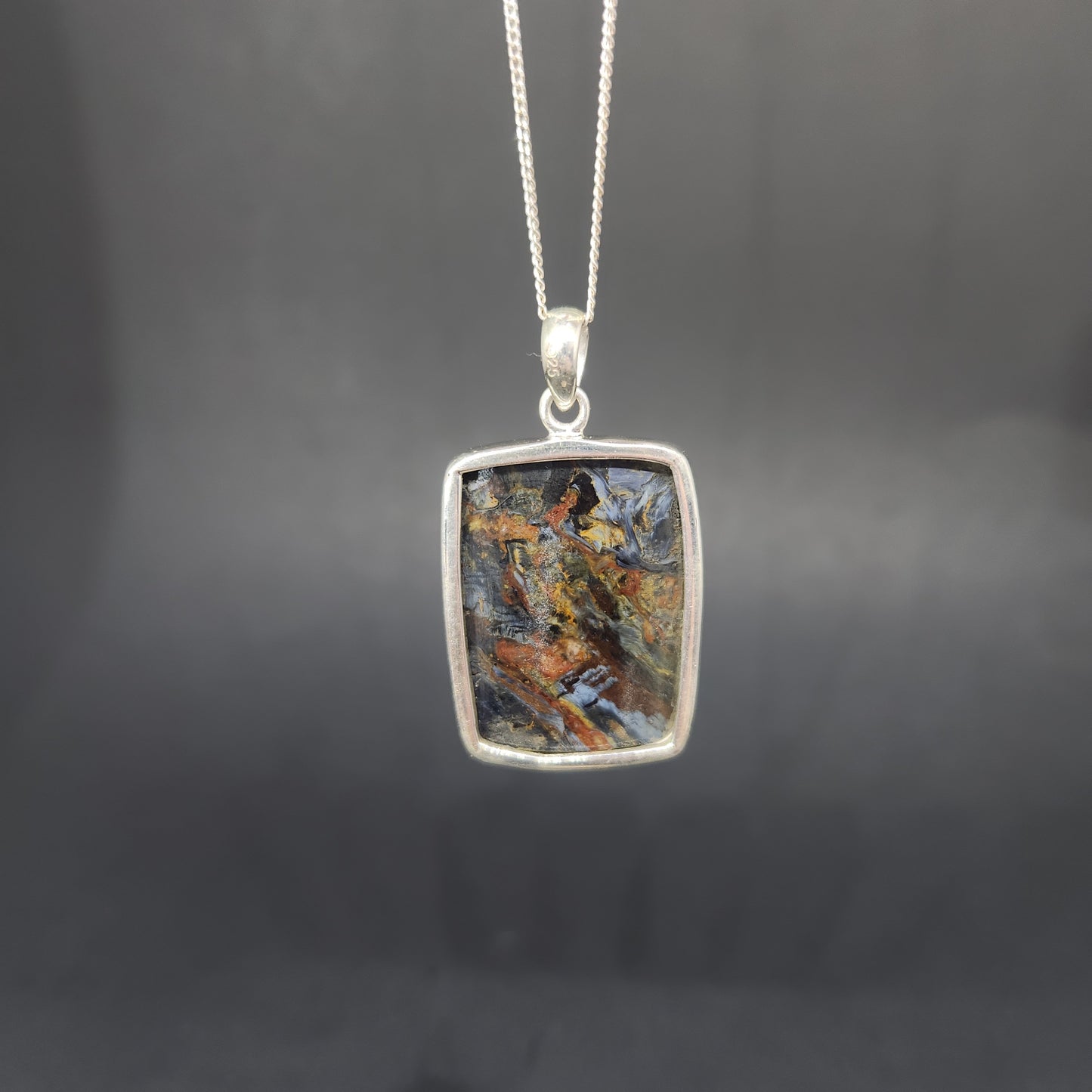 Pietersite Silver Pendant