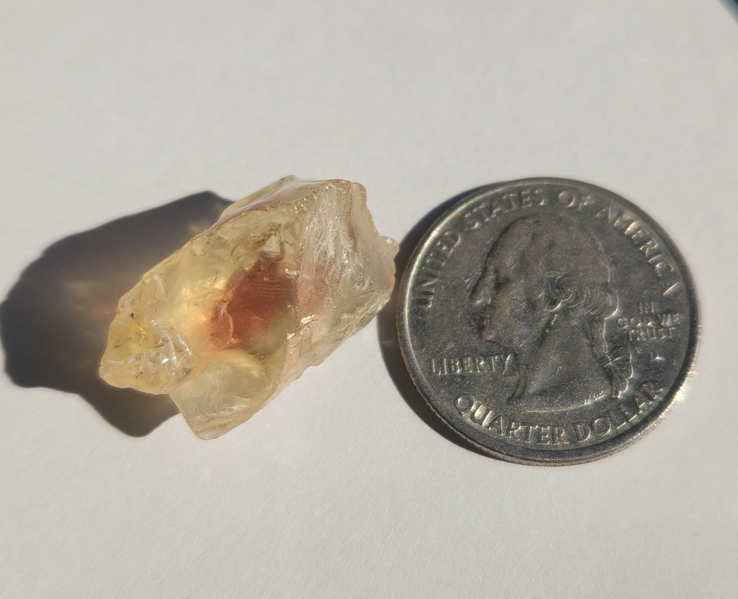 6.21 g, 31.05 ct, Oregon Sunstone facet Rough