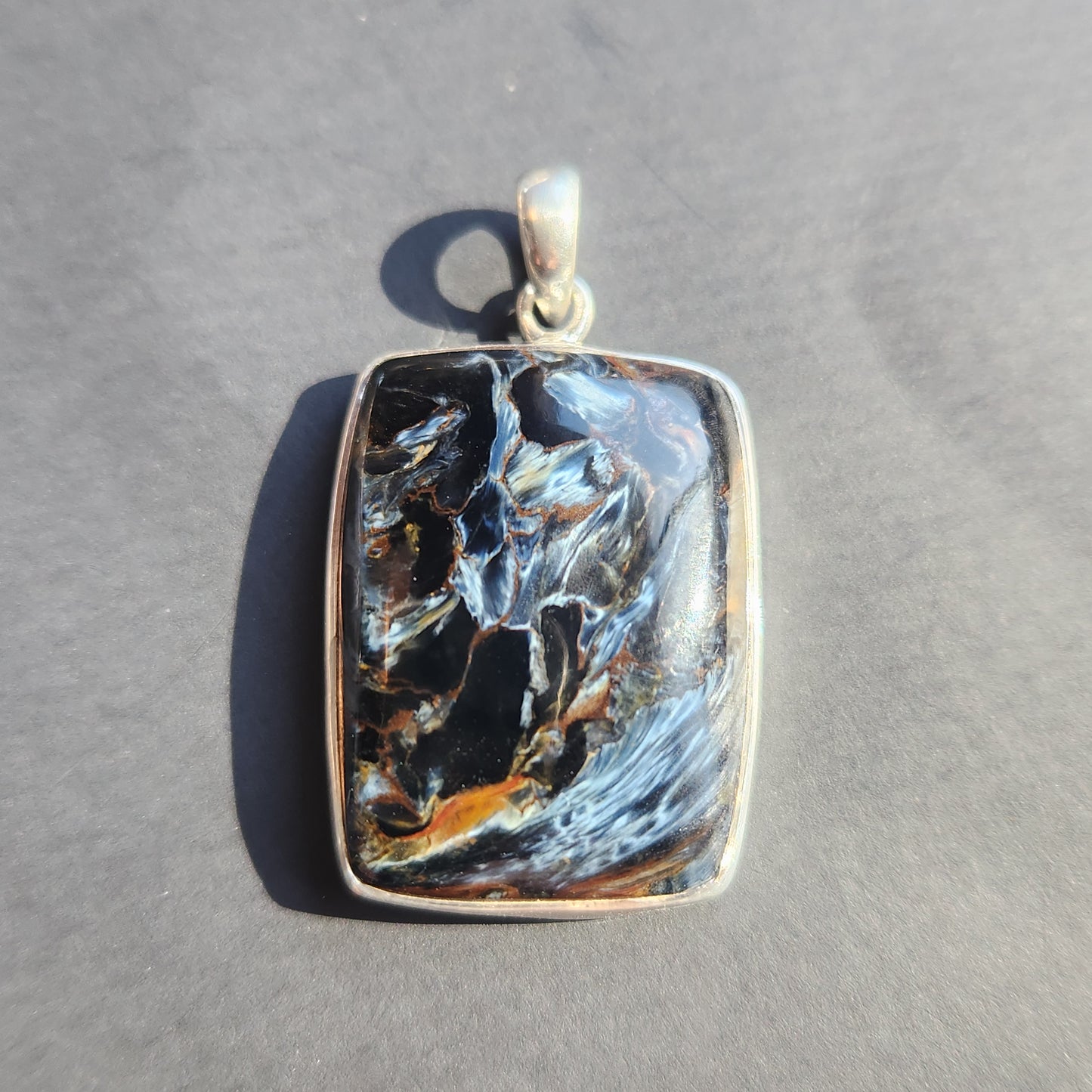 Pietersite Silver Pendant