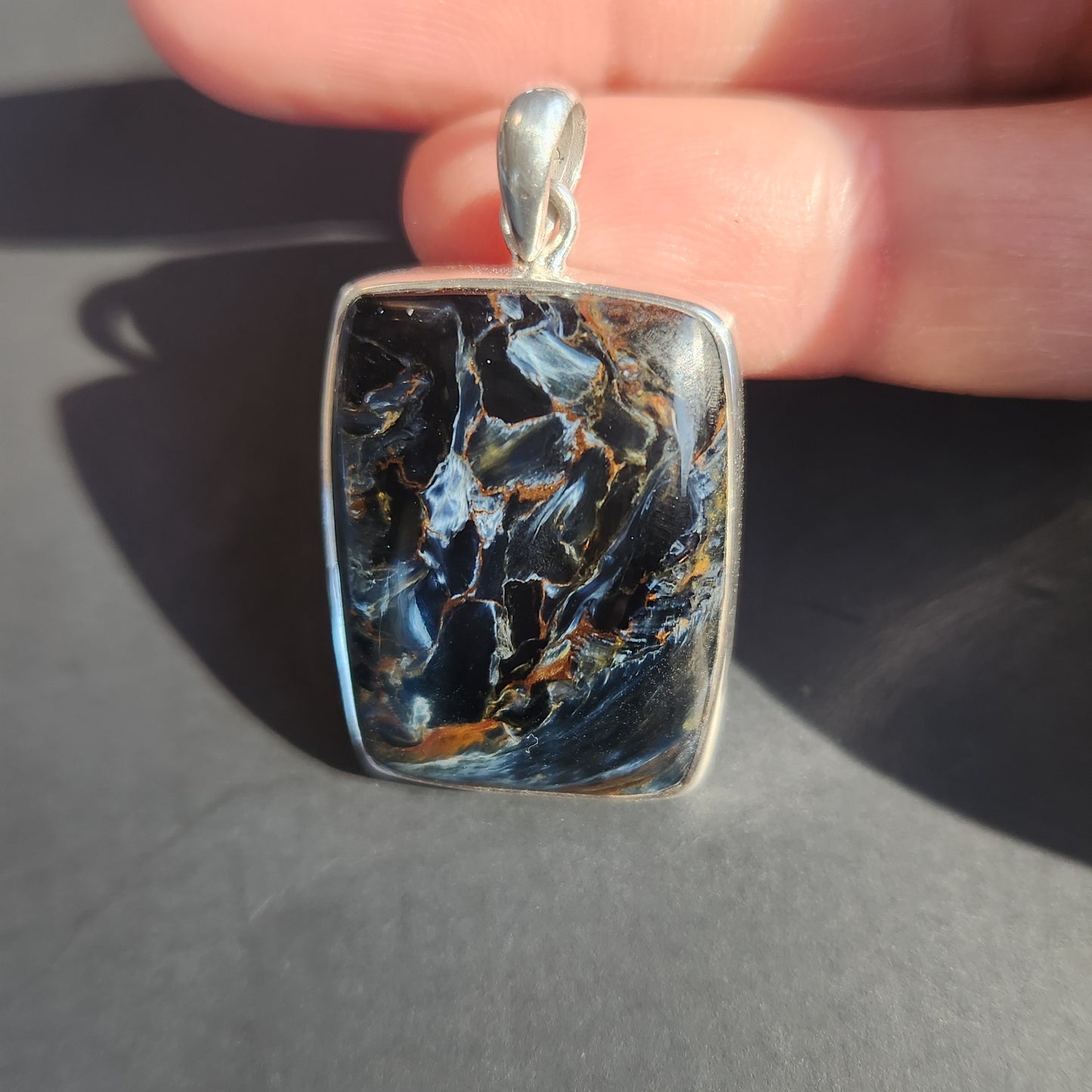 Pietersite Silver Pendant