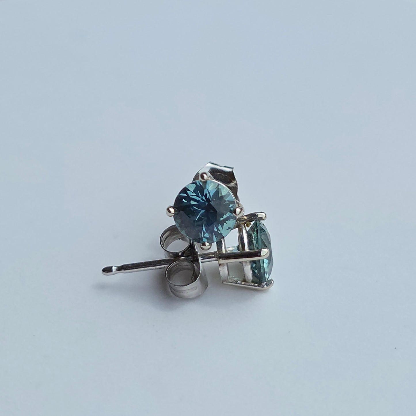 Montana Sapphires set in 14kw gold earrings