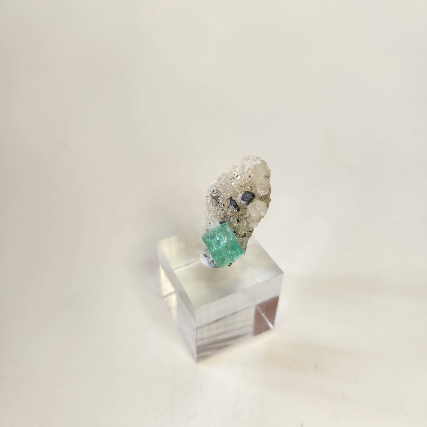 Emerald in Calcite