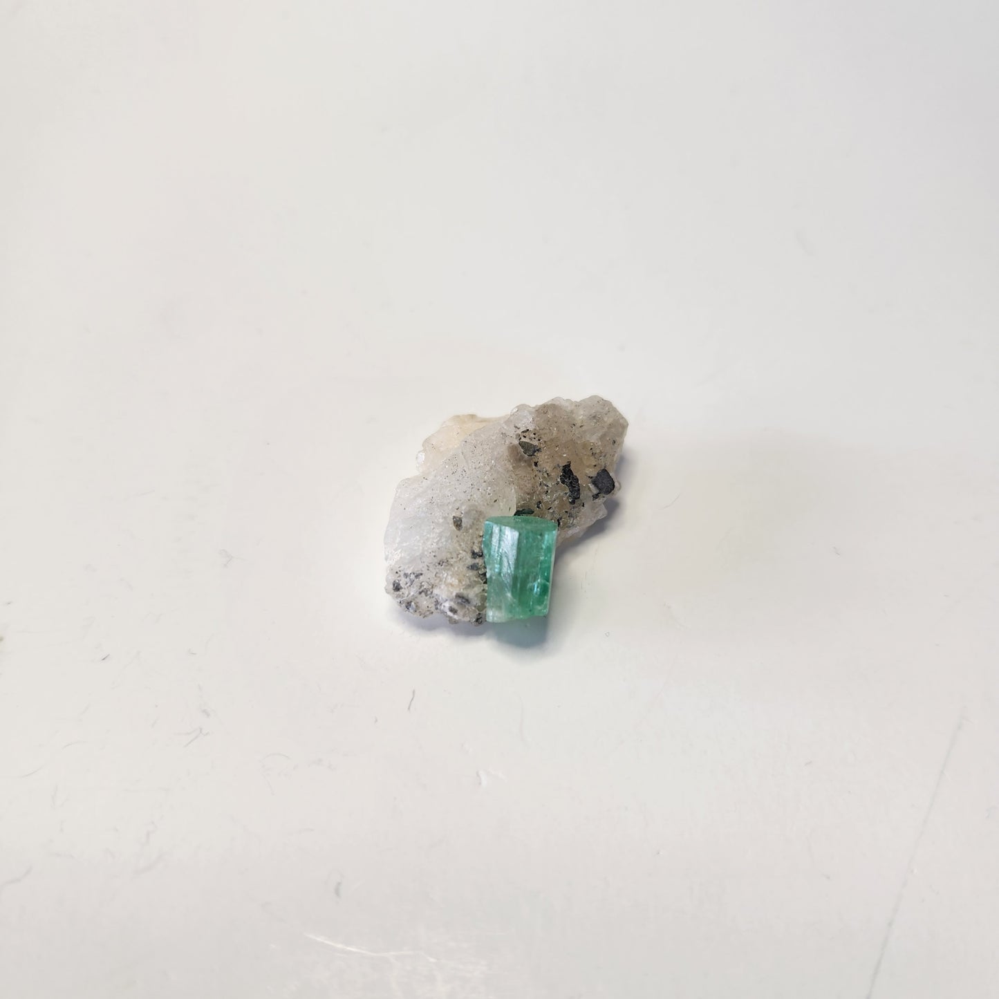 Emerald in Calcite