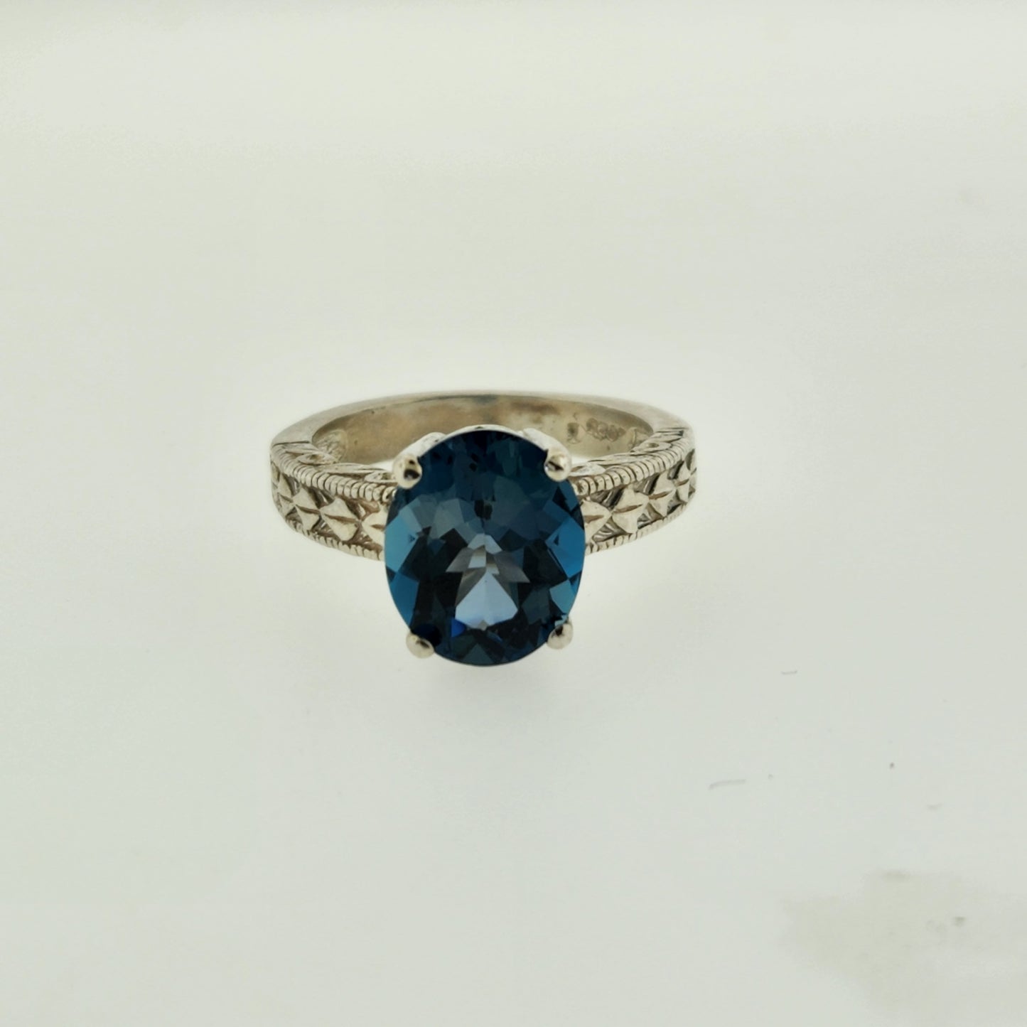 London Blue Topaz in Sterling Silver Ring