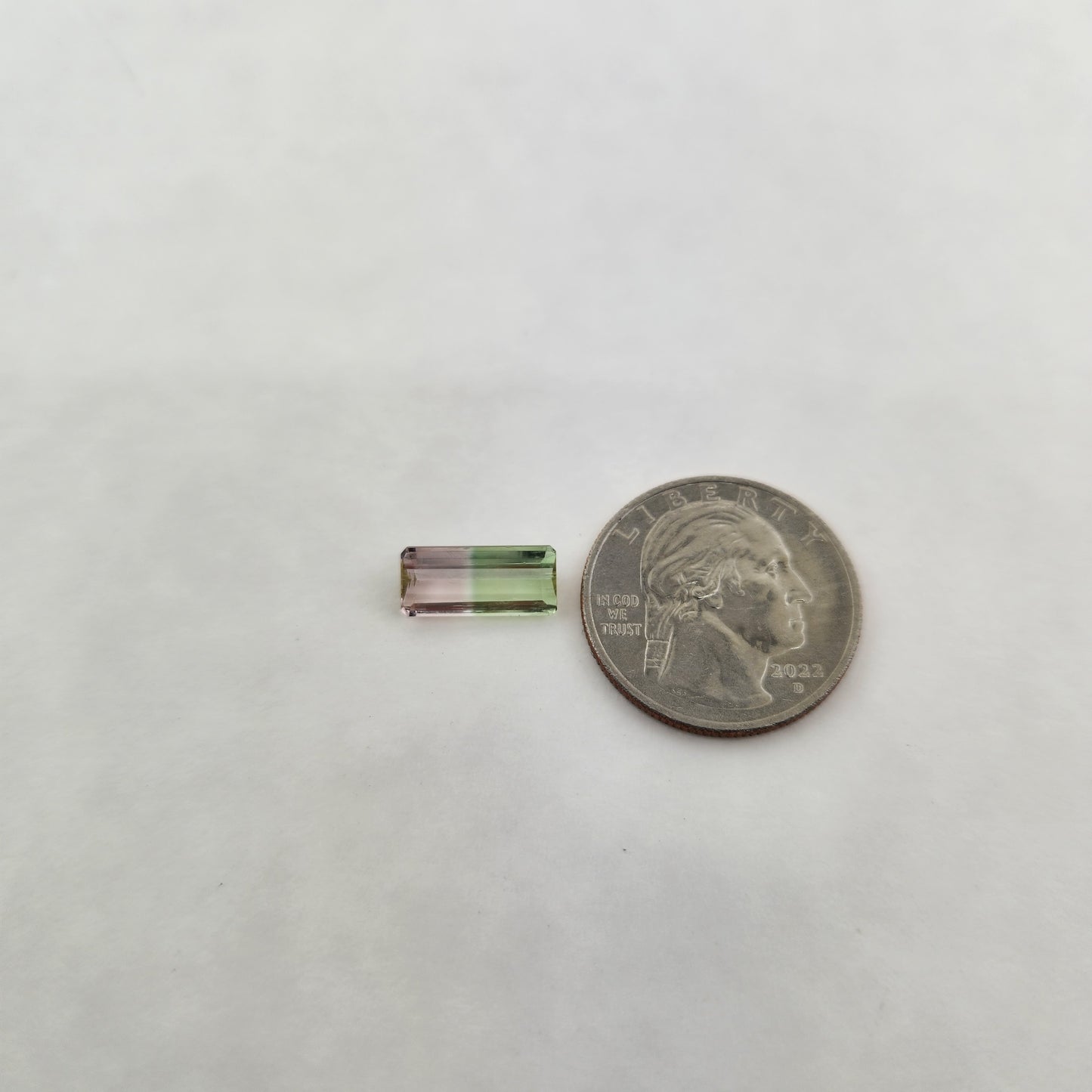 Bi-color Tourmaline Facet