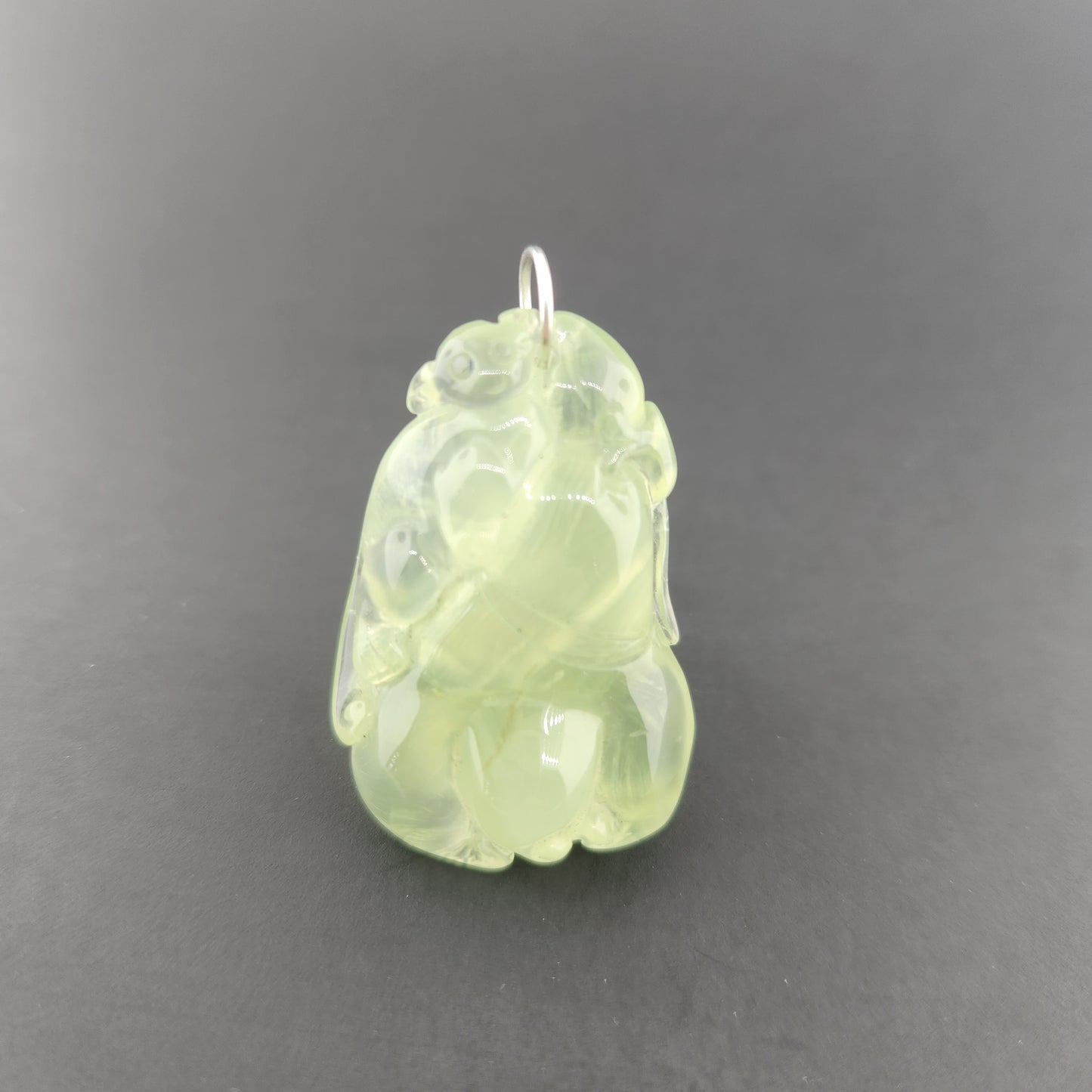 Prehnite Carving Pendant