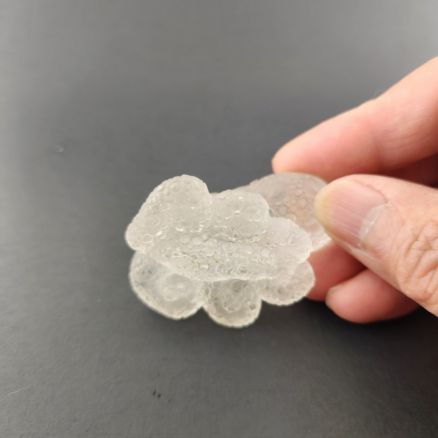 Quartz Crystal hand carved into an octopus