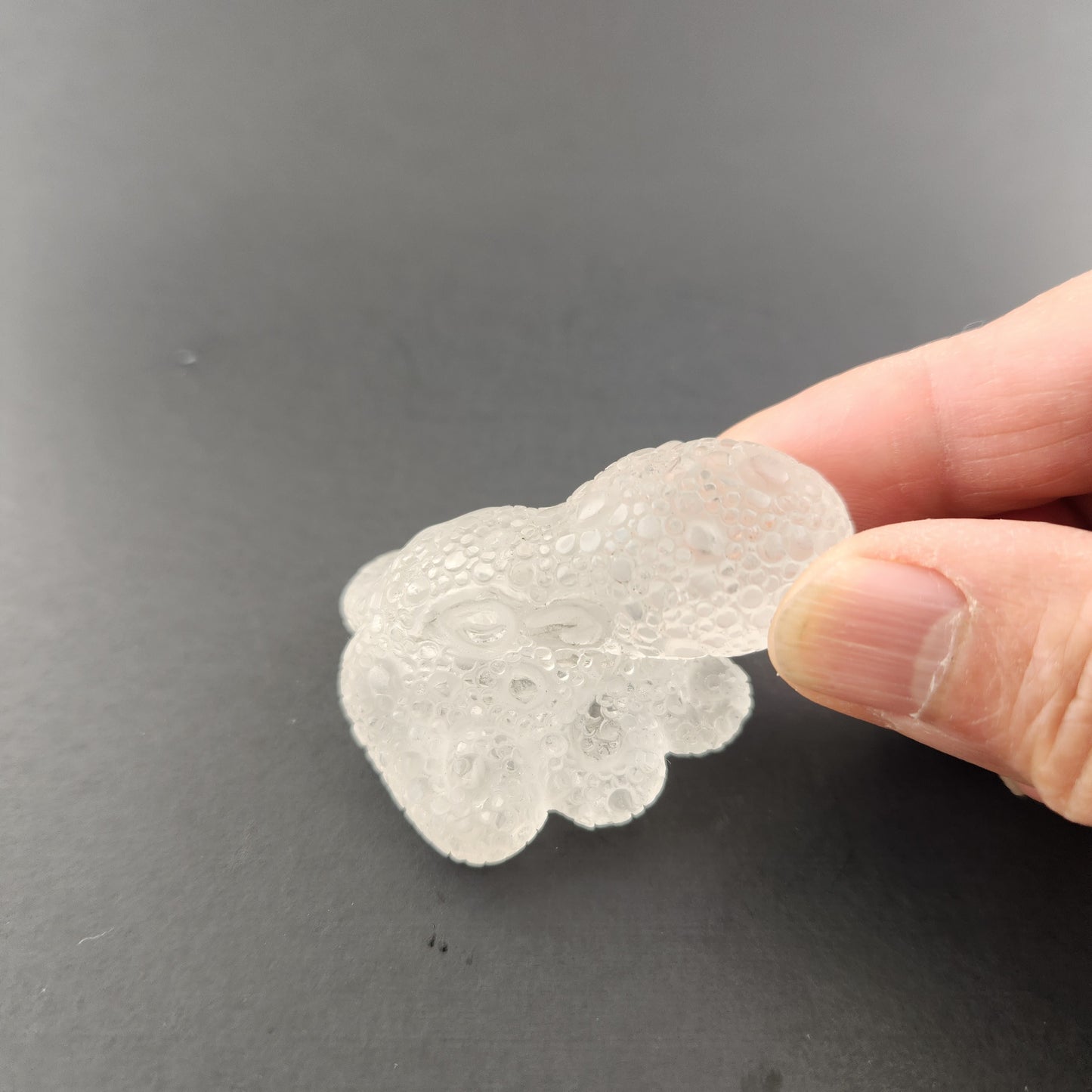 Quartz Crystal hand carved into an octopus