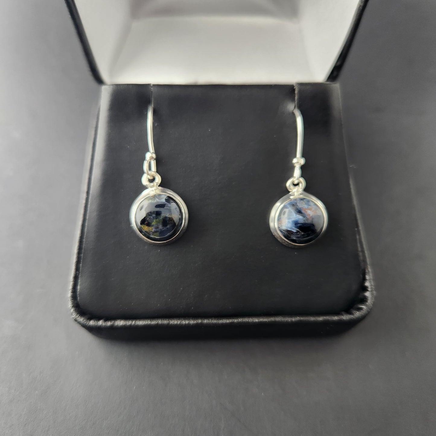 Pietersite set in Sterling Silver Earrings