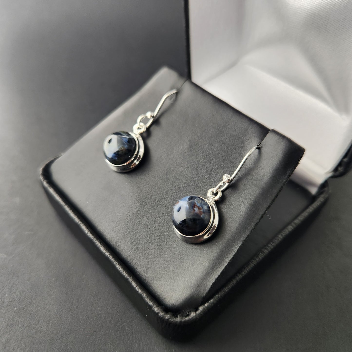 Pietersite set in Sterling Silver Earrings