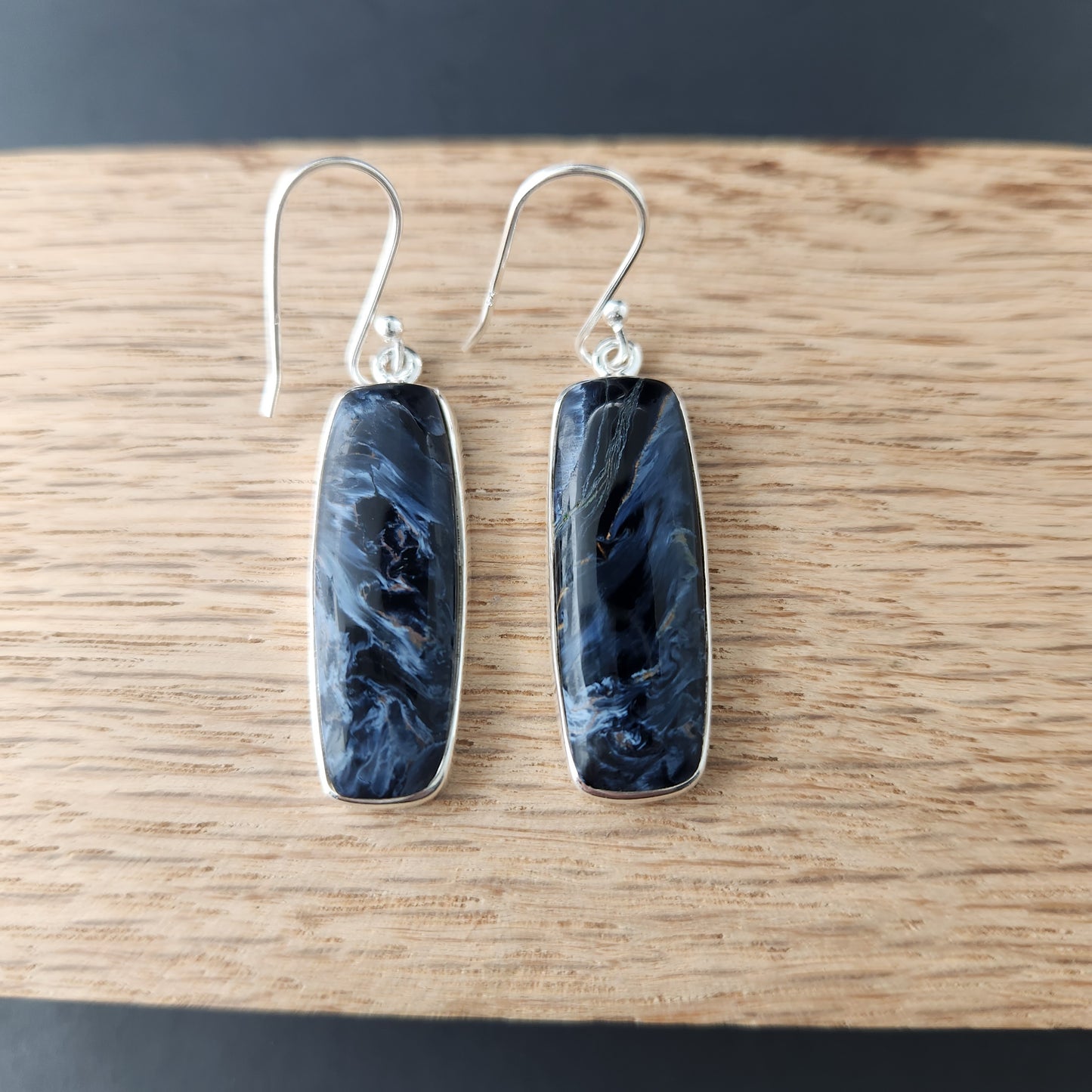 Pietersite set in Sterling Silver Earring