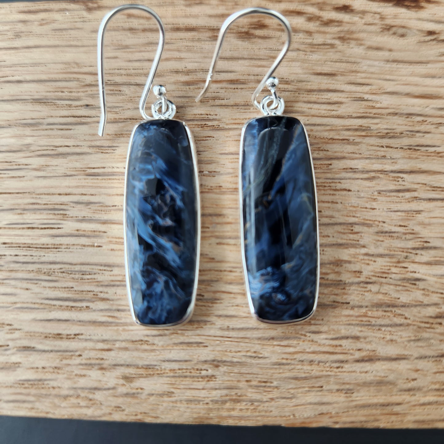 Pietersite set in Sterling Silver Earring