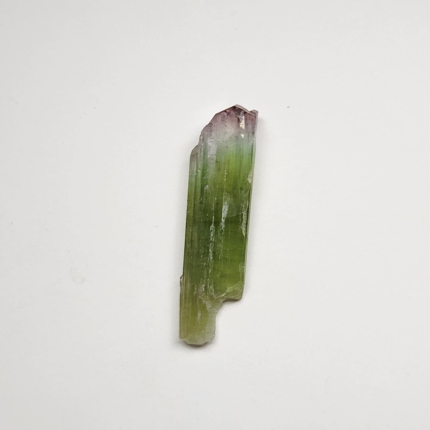 Bi-Colored Pink and Green Tourmaline Crystal Specimen