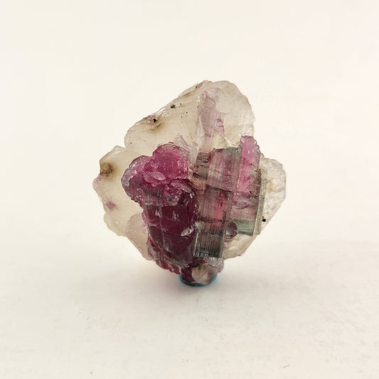 Tourmaline on Quartz Crystal