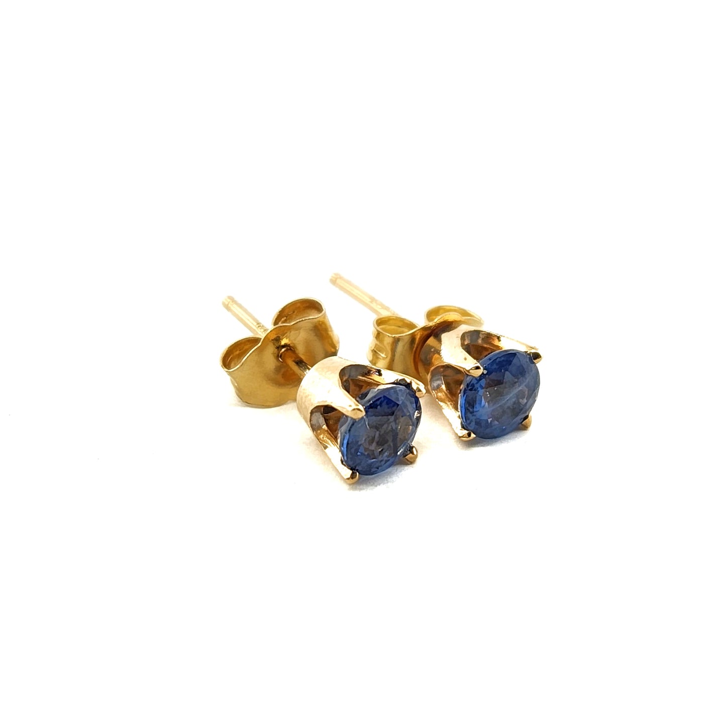 Sapphire set in 14ky Gold Earrings
