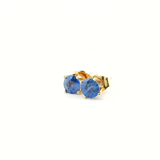 Sapphire set in 14ky Gold Earrings