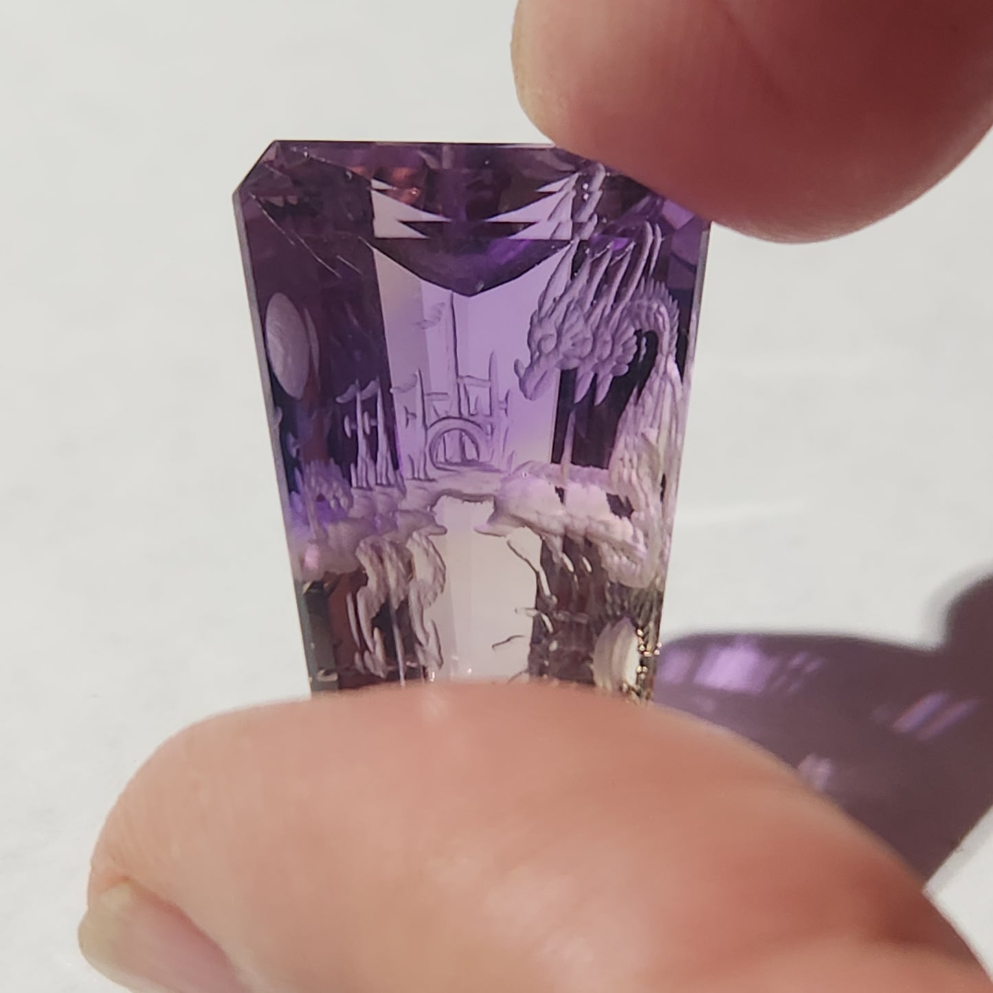 Ametrine Carving Dragon 25.67 ct
