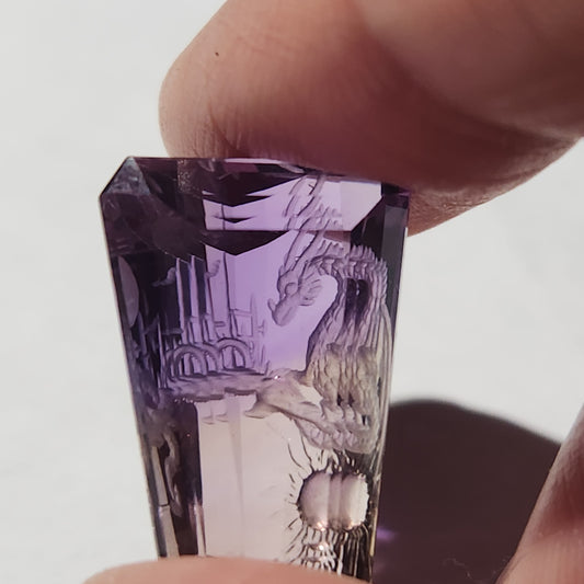 Ametrine Carving Dragon 25.67 ct