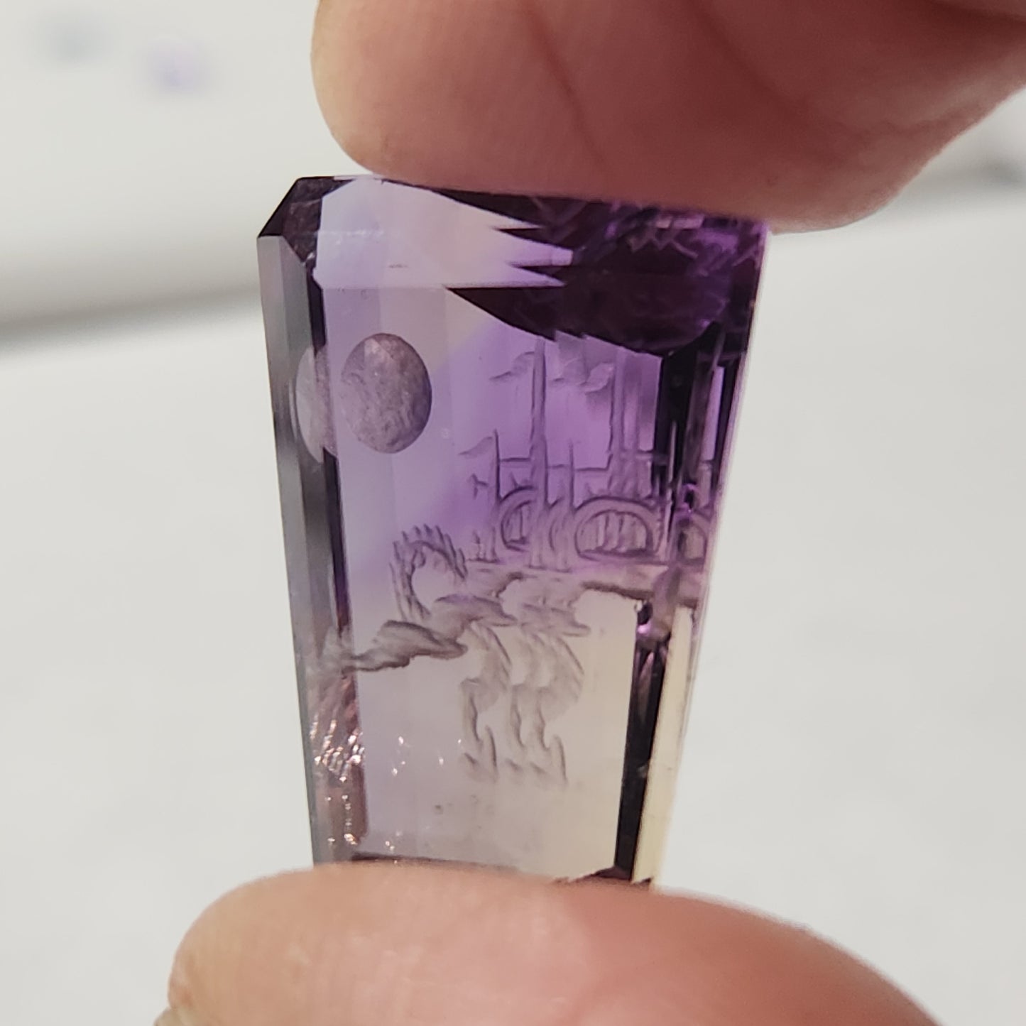 Ametrine Carving Dragon 25.67 ct