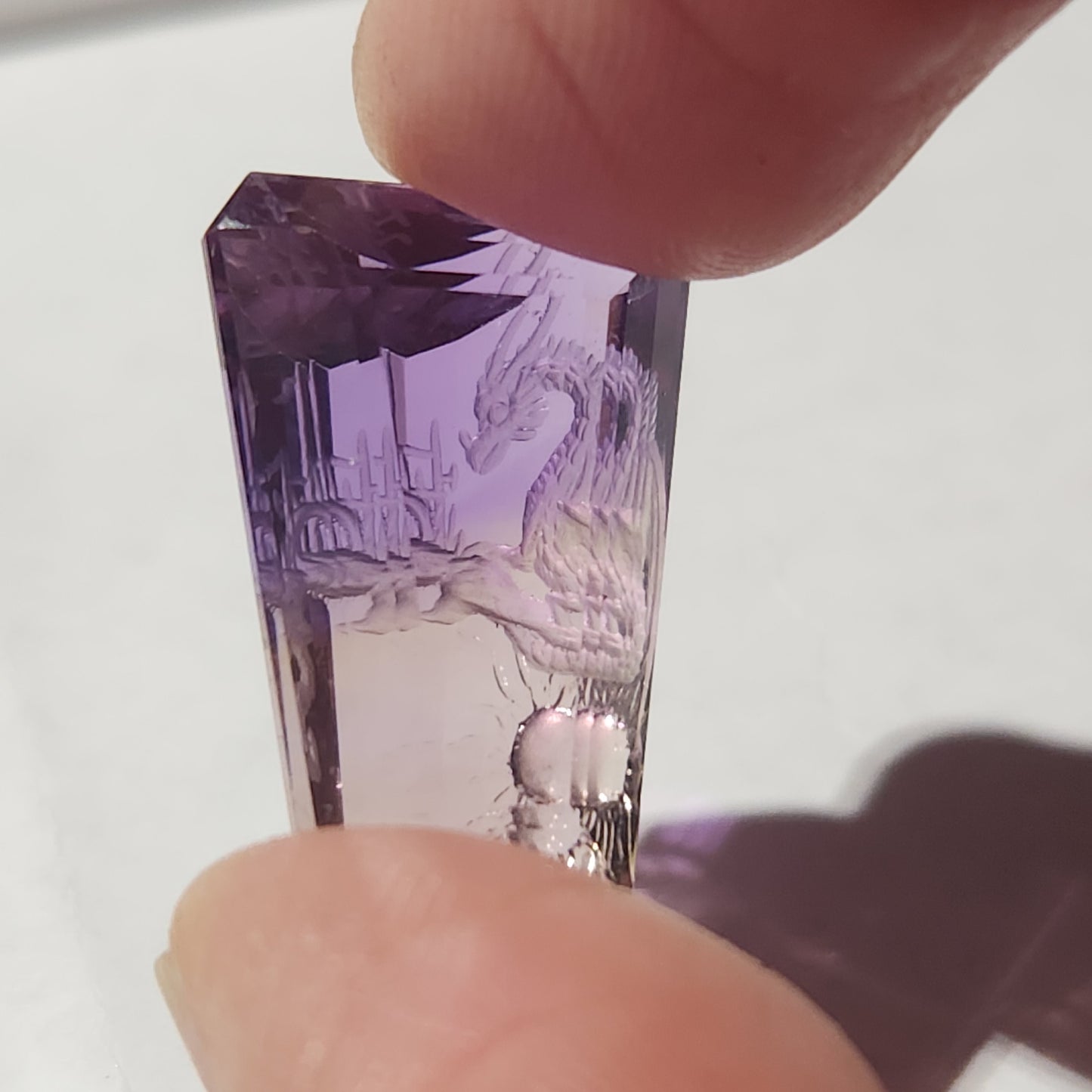 Ametrine Carving Dragon 25.67 ct