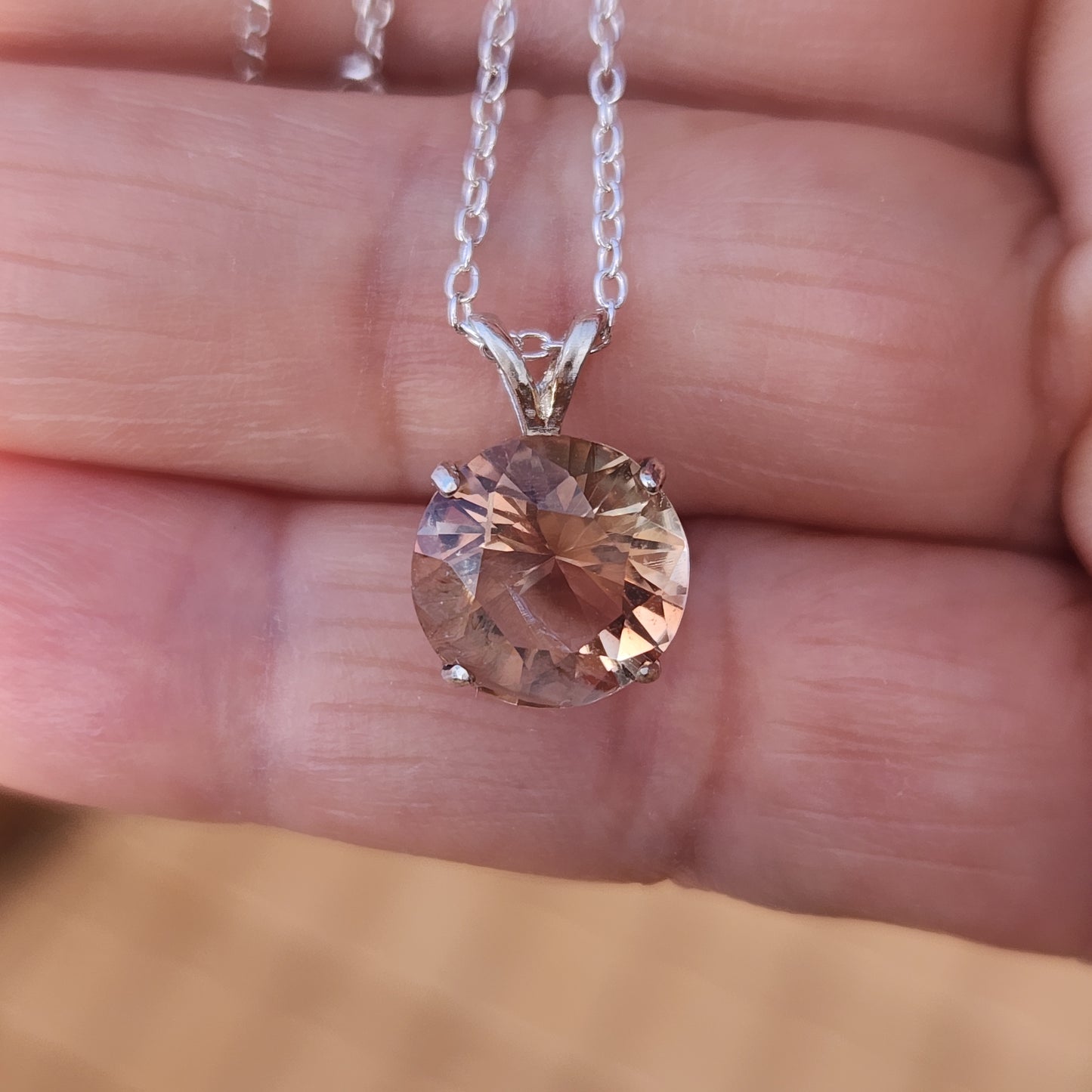 Sunstone in Silver Pendant