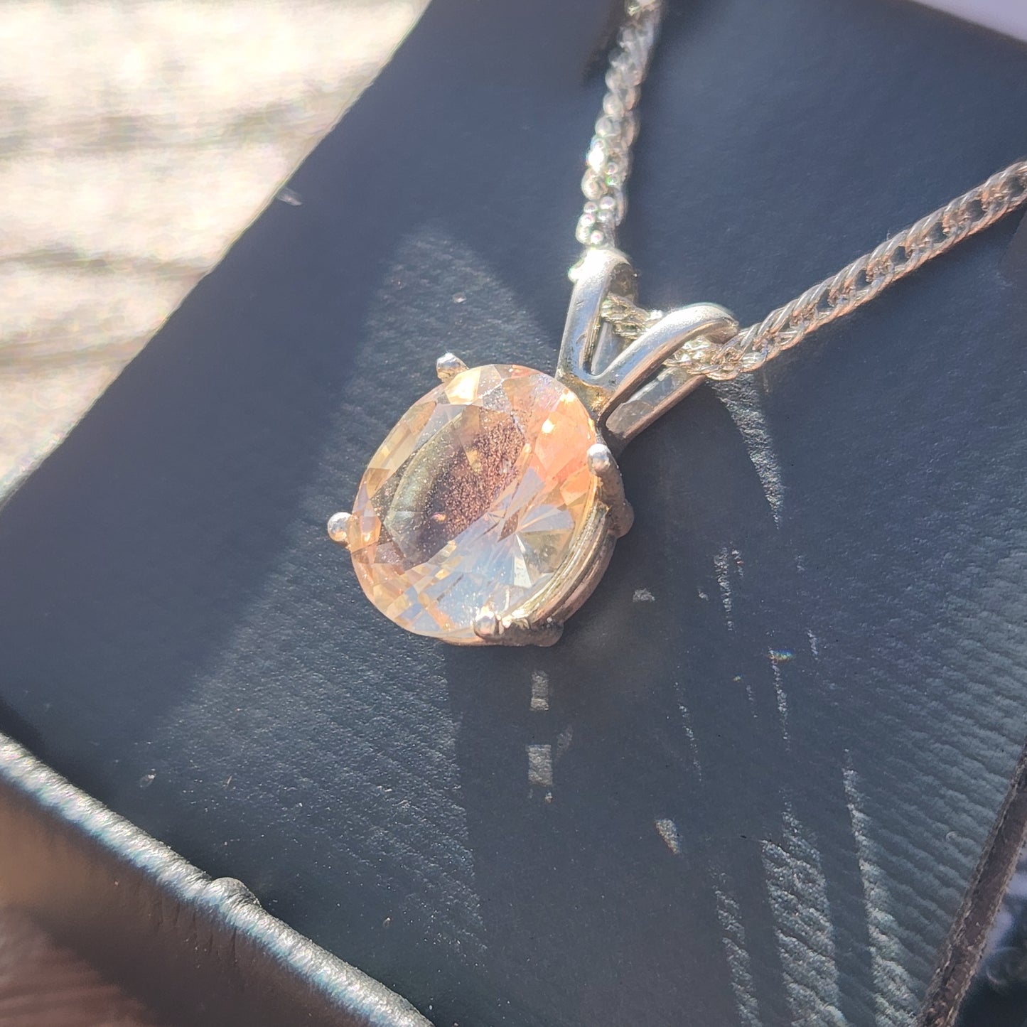 Sunstone in Silver Pendant