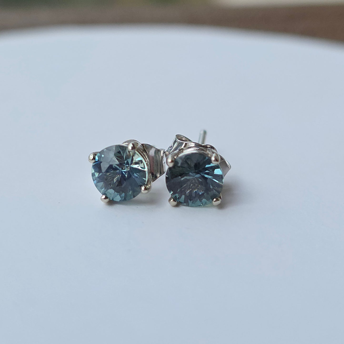 Montana Sapphires set in 14kw gold earrings