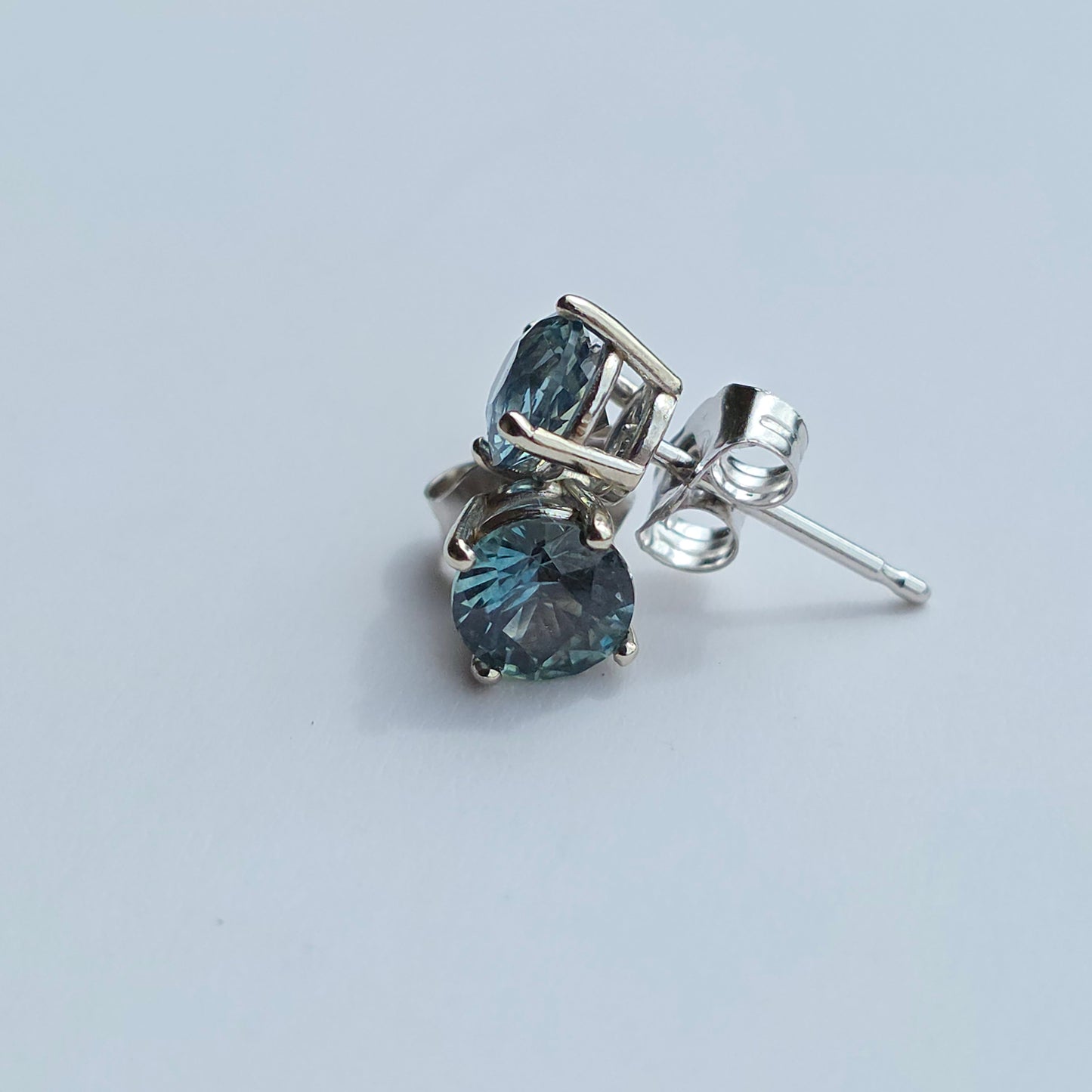 Montana Sapphires set in 14kw gold earrings
