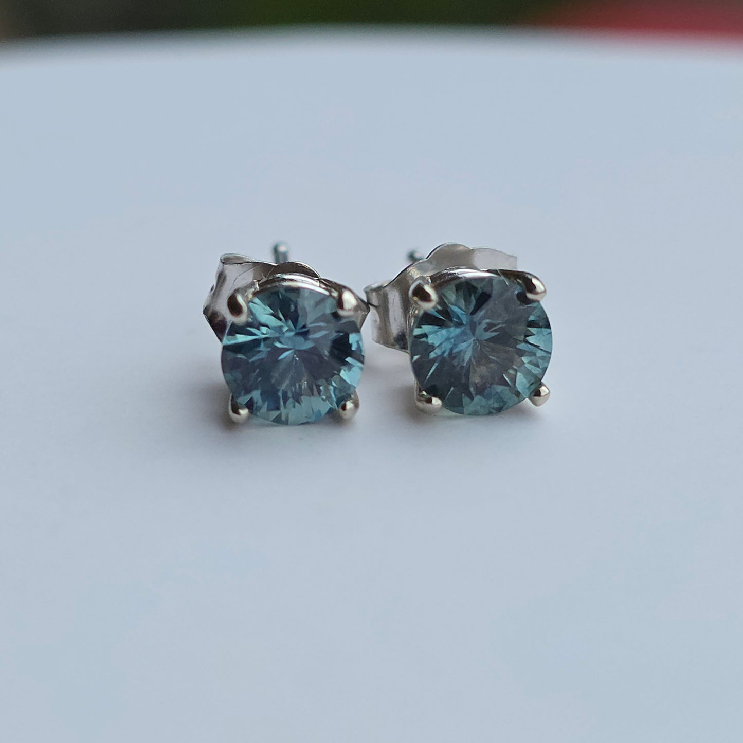 Montana Sapphires set in 14kw gold earrings