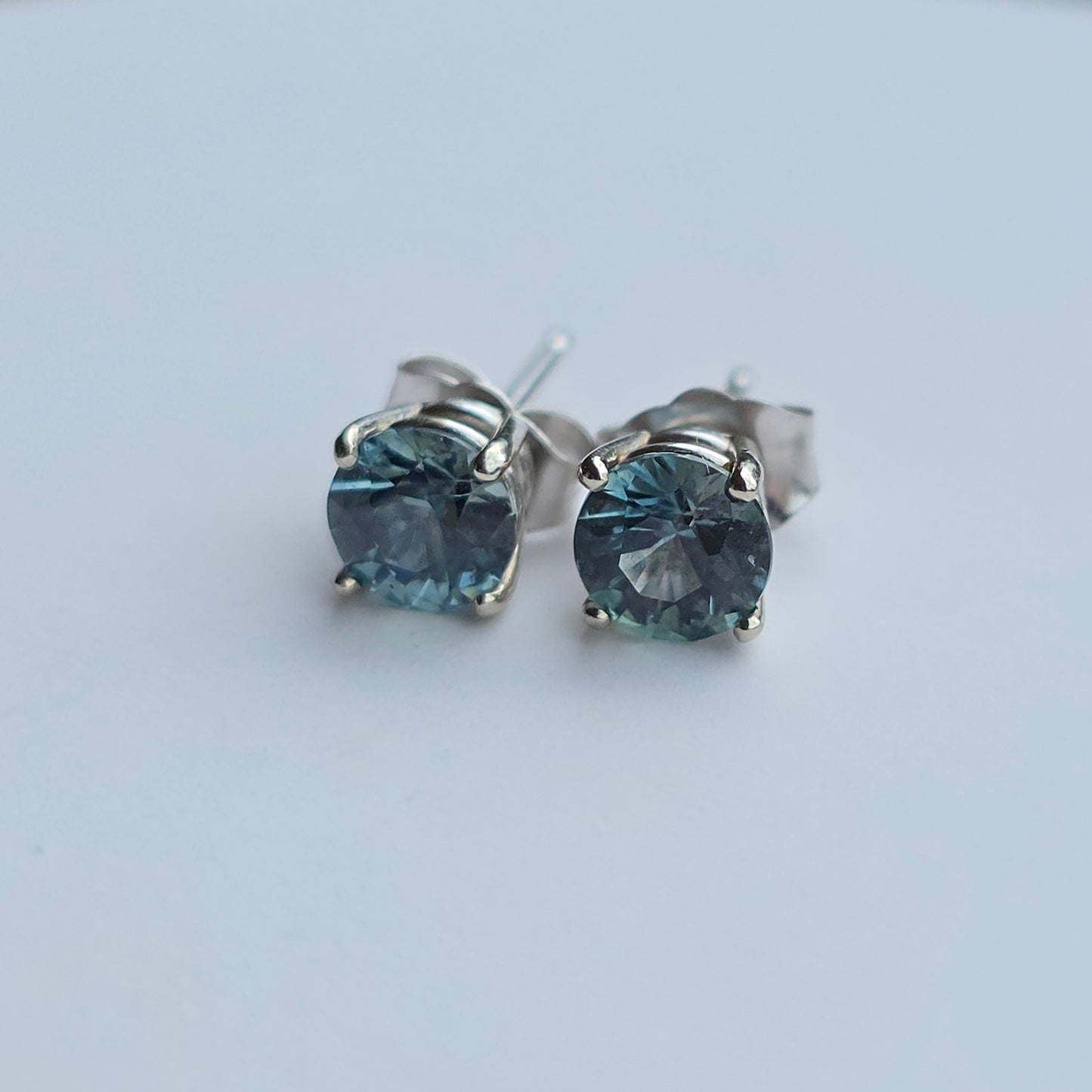 Montana Sapphires set in 14kw gold earrings