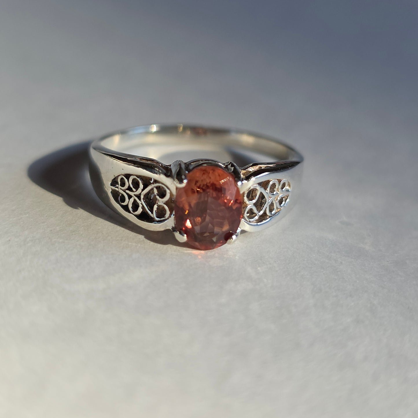 Oregon Sunstone silver ring