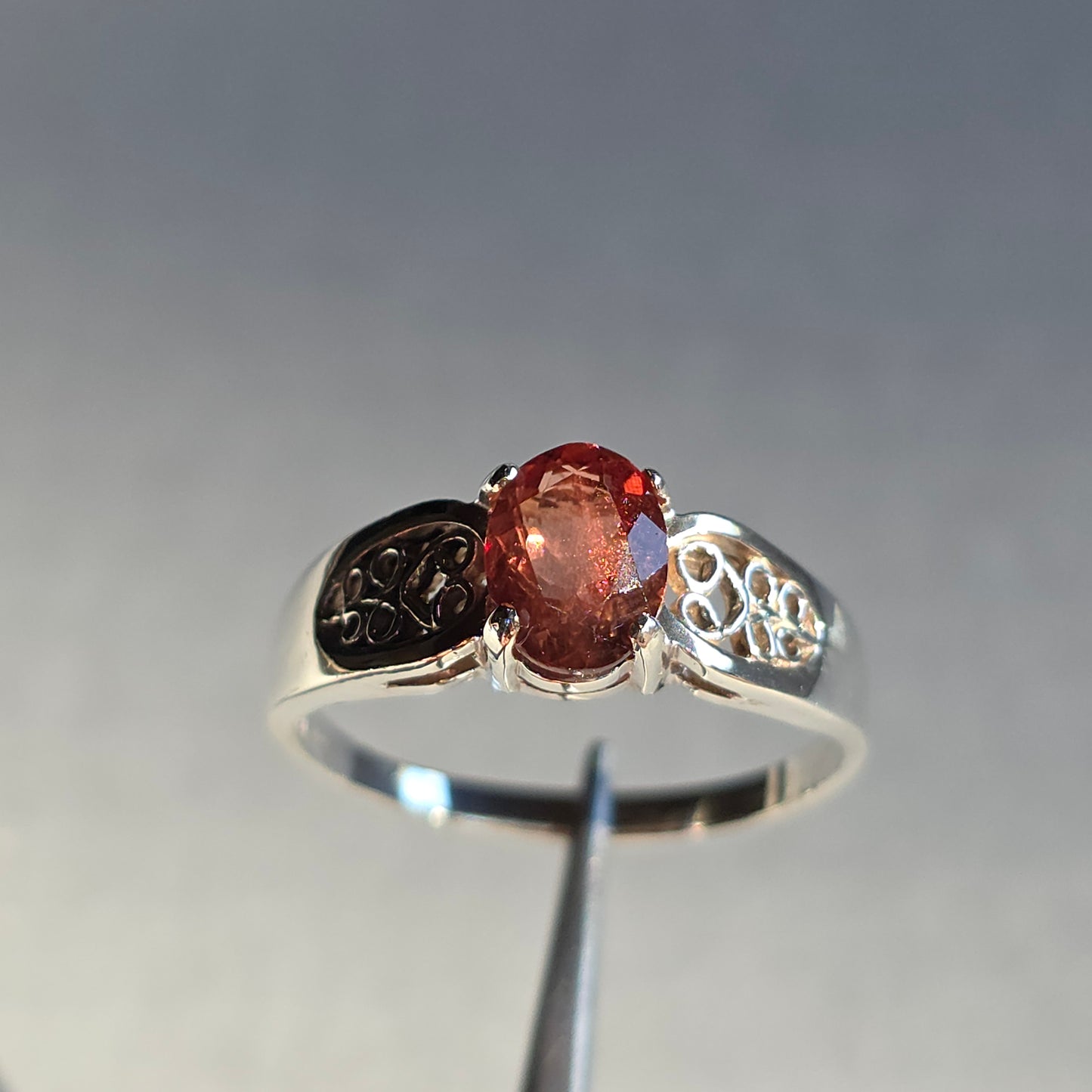 Oregon Sunstone silver ring