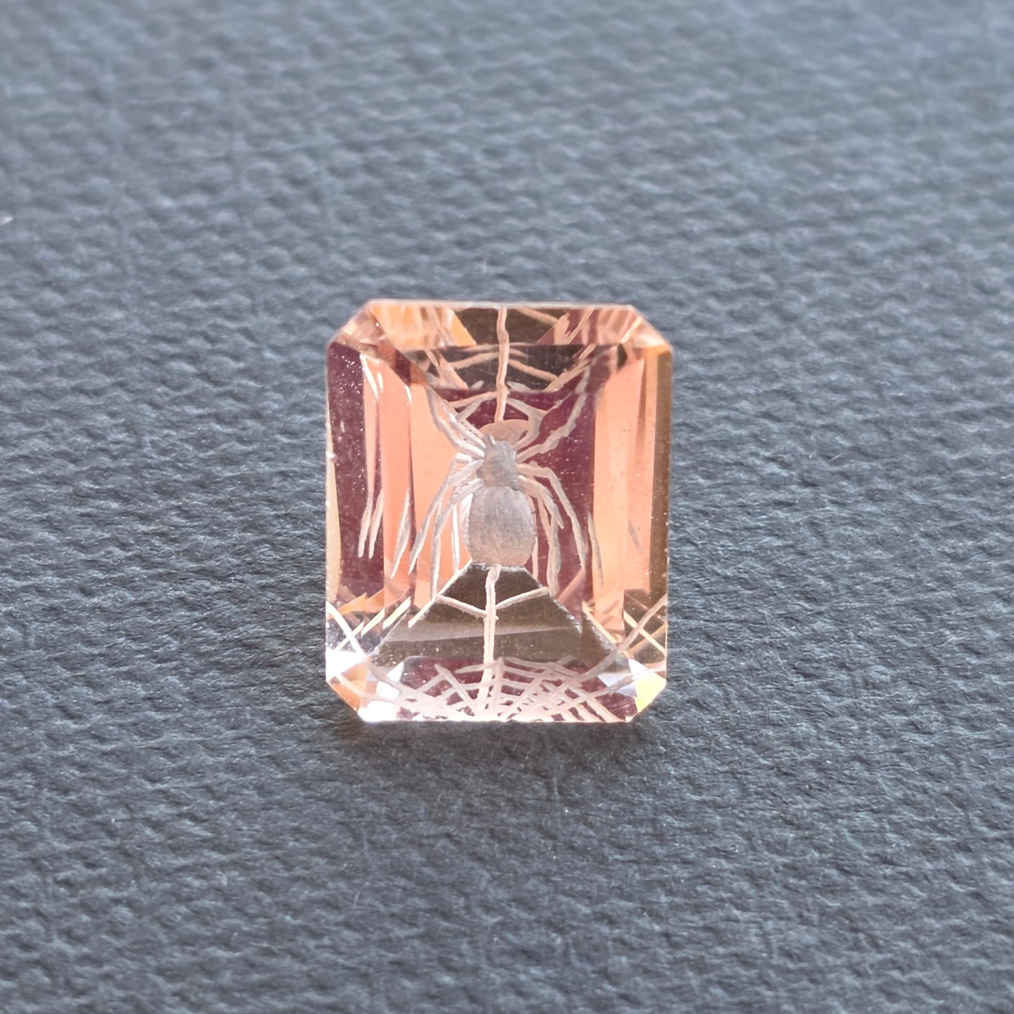 Morganite spider Carving 2.89 ct