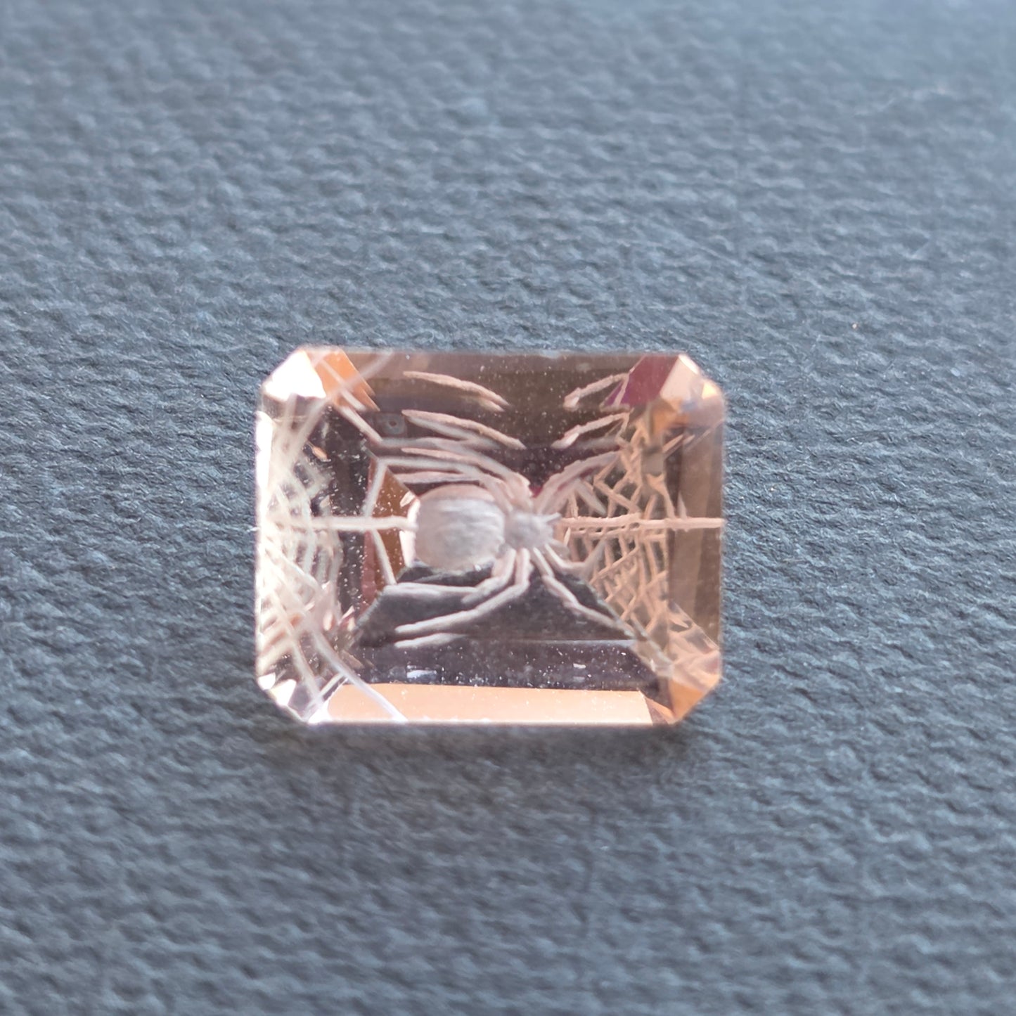 Morganite spider Carving 2.89 ct