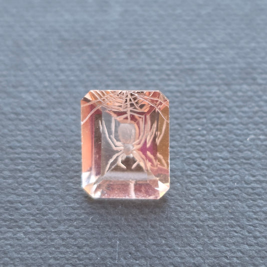Morganite spider Carving 2.89 ct